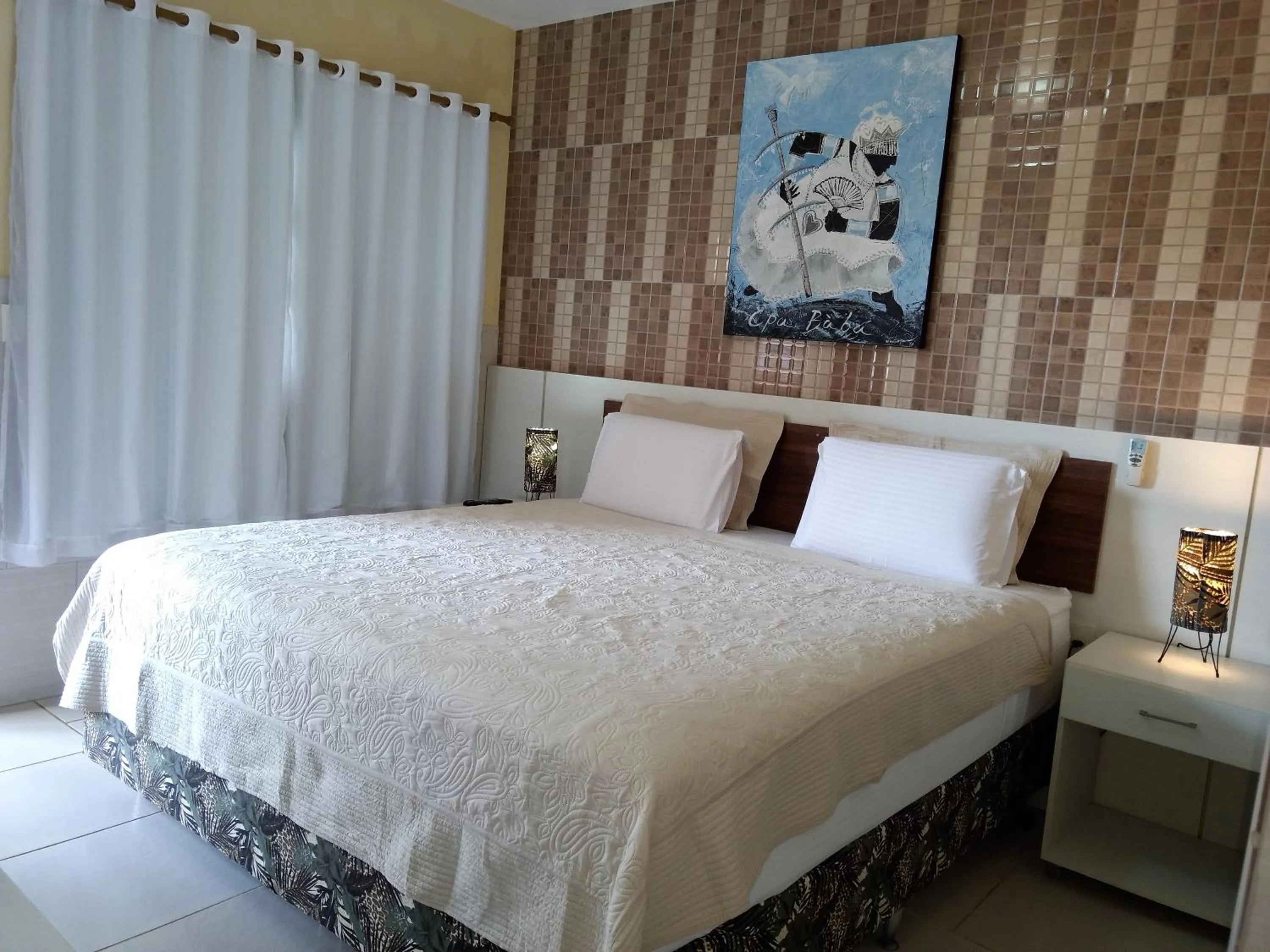 Photo of the whole room, Bed in Jardim dos Orixás