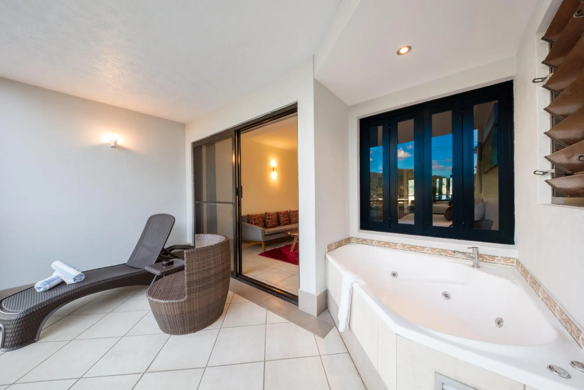Balcony/Terrace in at Waterfront Whitsunday Retreat - Adults Only