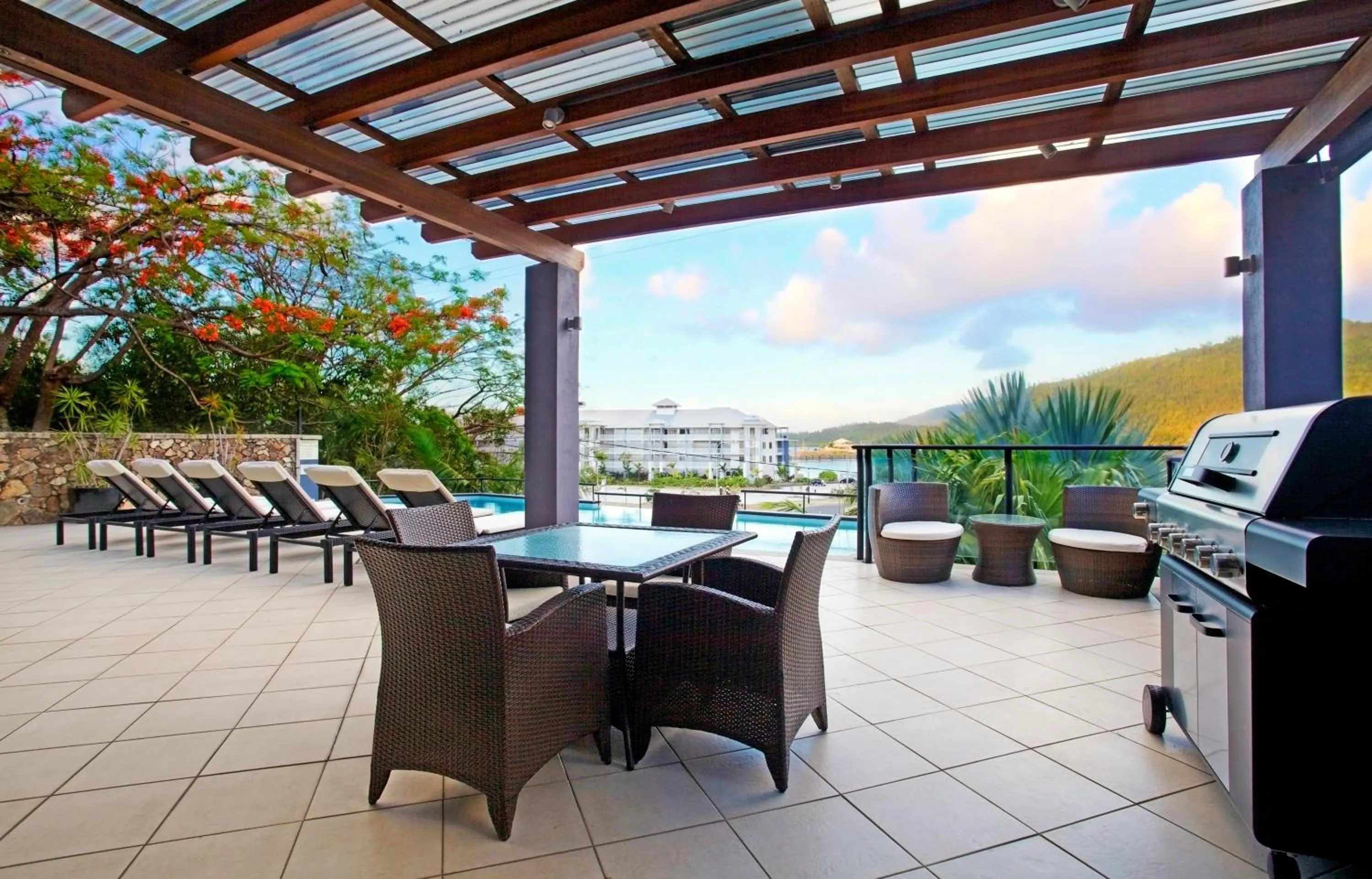 BBQ facilities in at Waterfront Whitsunday Retreat - Adults Only
