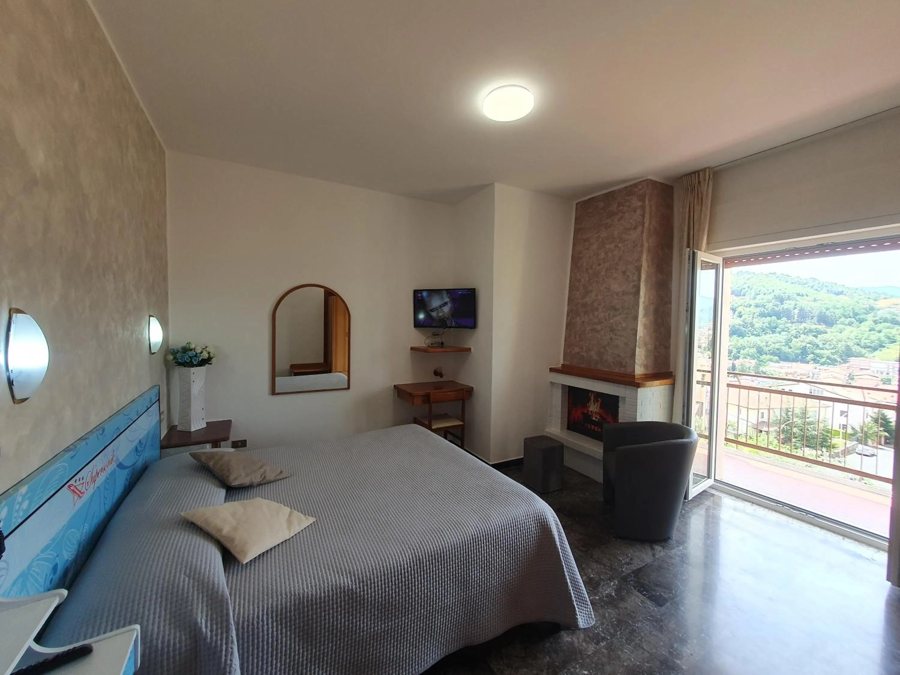 Photo of the whole room, Bed in Hotel Ristorante SUPERSONIK