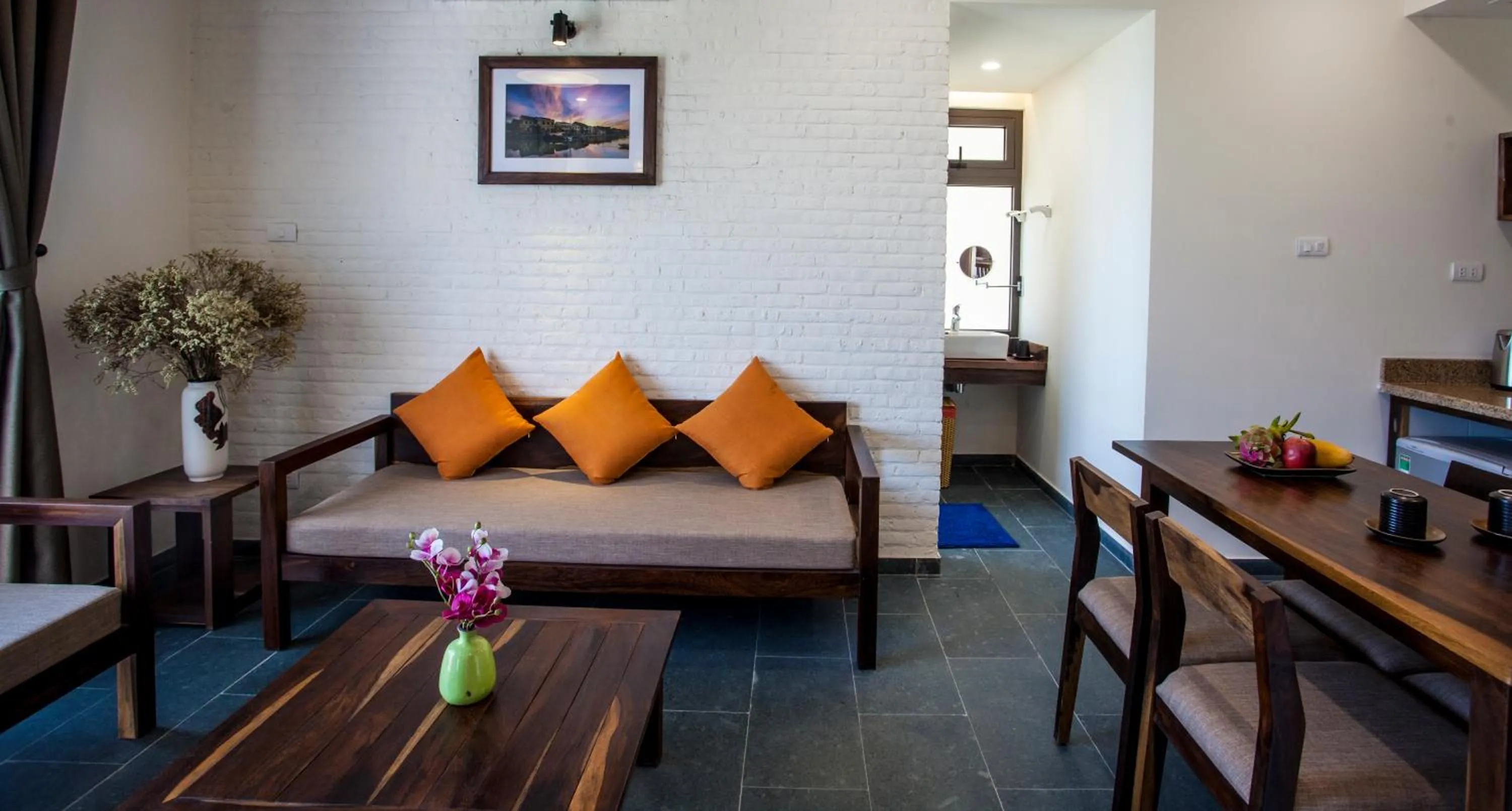 Living room in Sông Lụa (Silk River Villa)