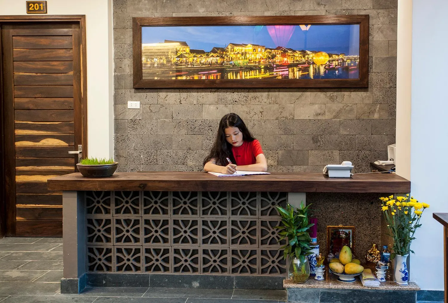 Lobby or reception in Sông Lụa (Silk River Villa)