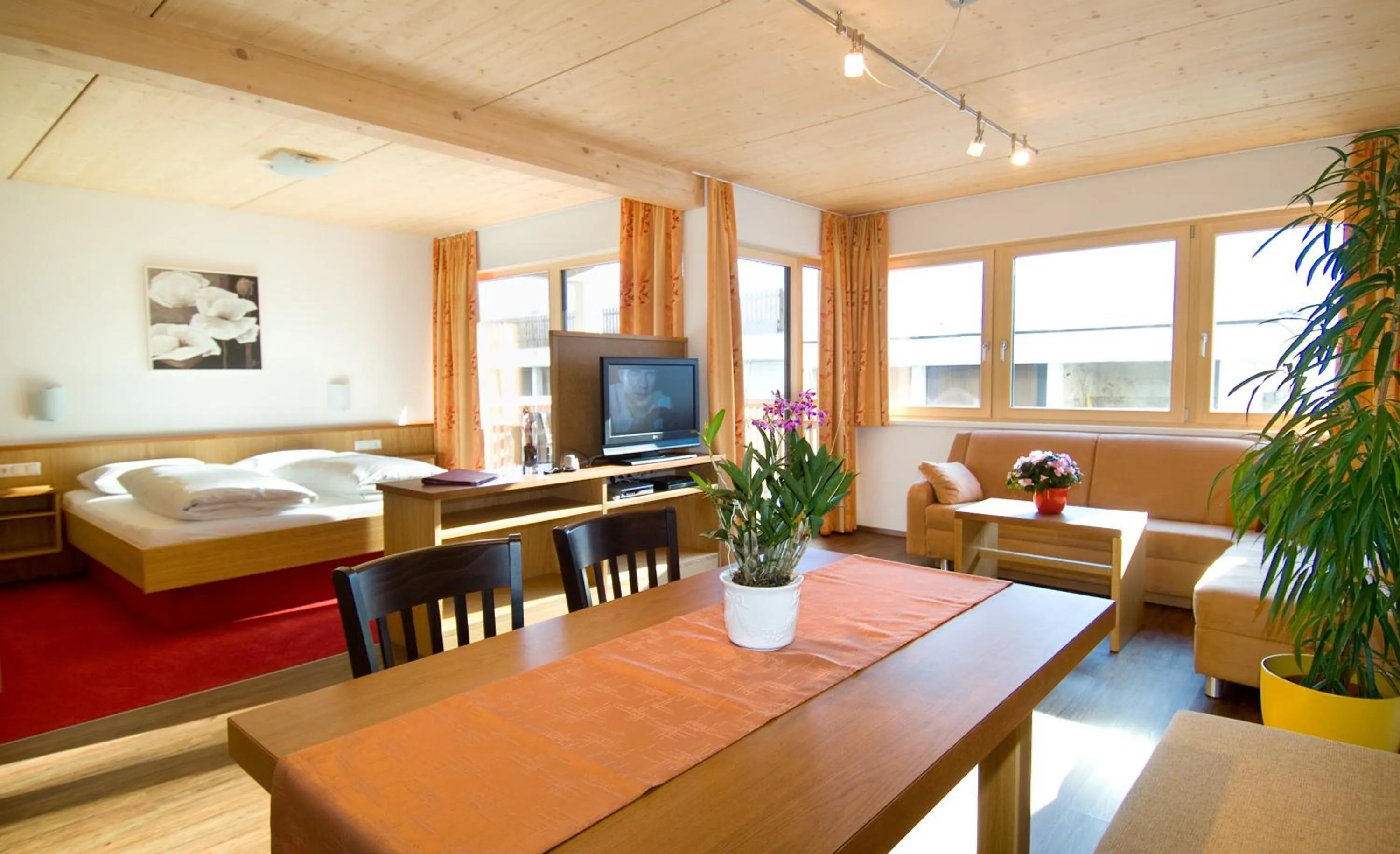 Living room, Bed in Apart Marienberg