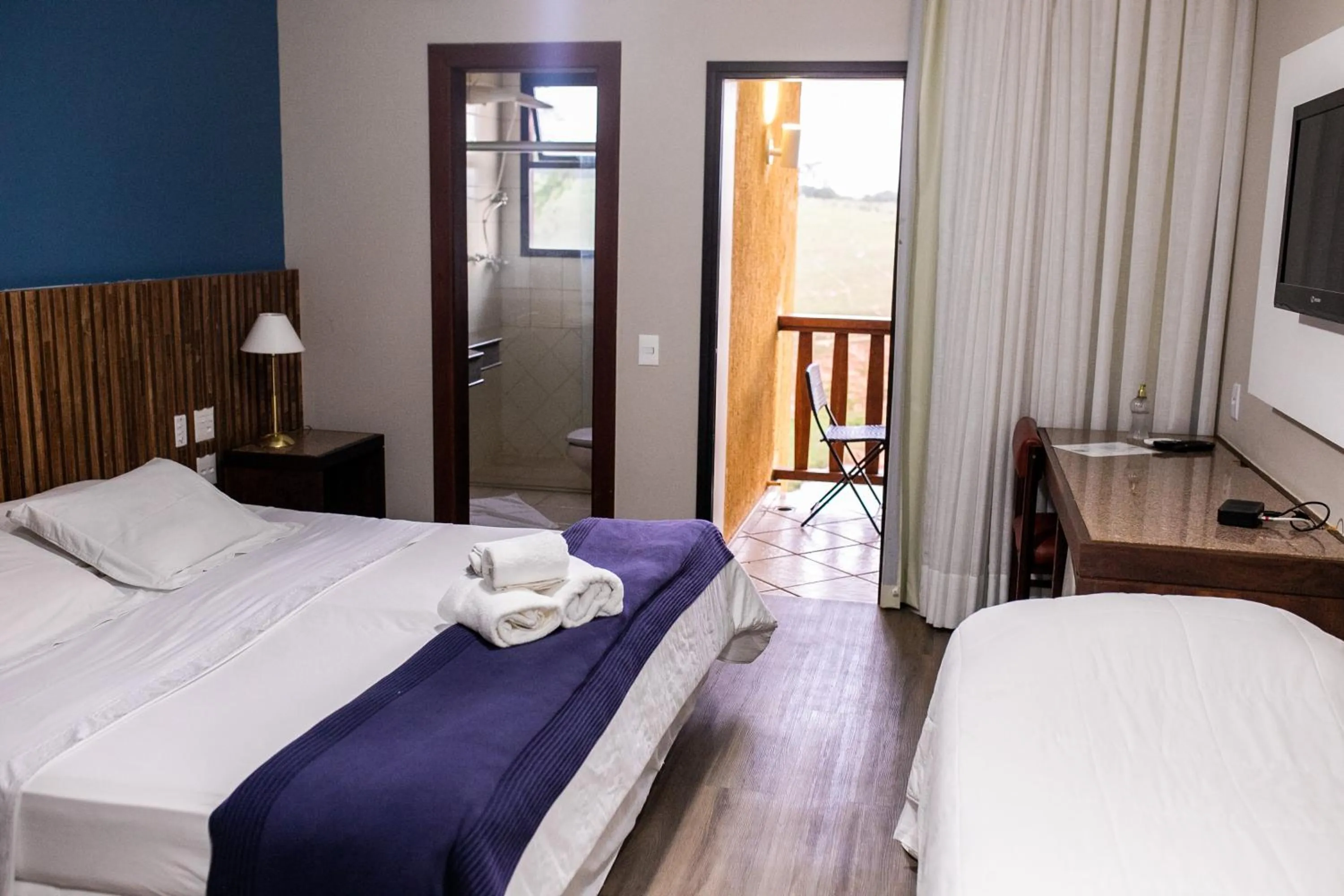 Bed in Hotel Fazenda Horizonte Belo