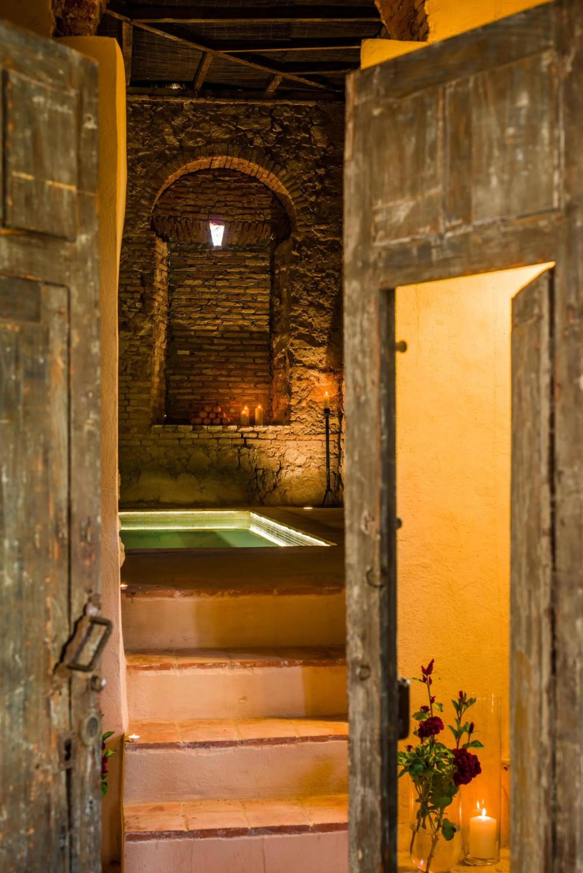 Hot Spring Bath in Balneario Aguas de Villaharta