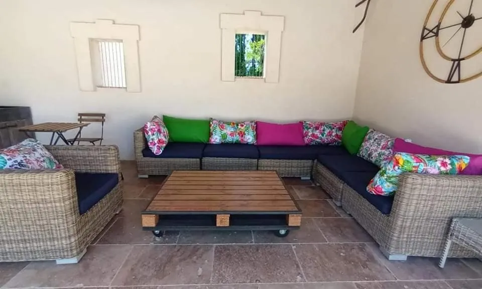 Pool view in La Goutadou