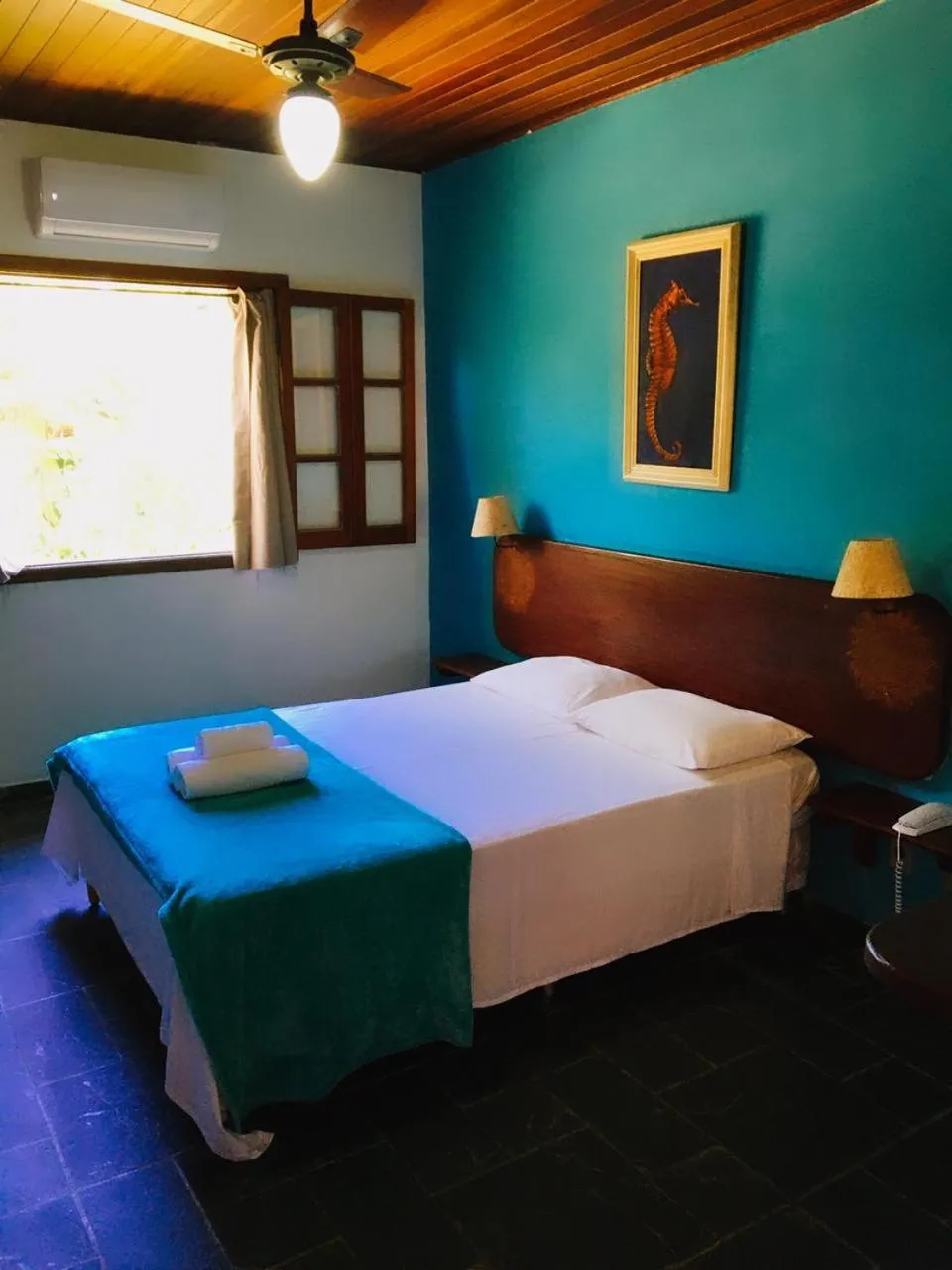 Bed in Pousada Azul Banana - Camburi