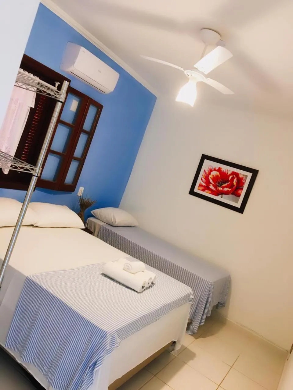 Bed in Pousada Azul Banana - Camburi