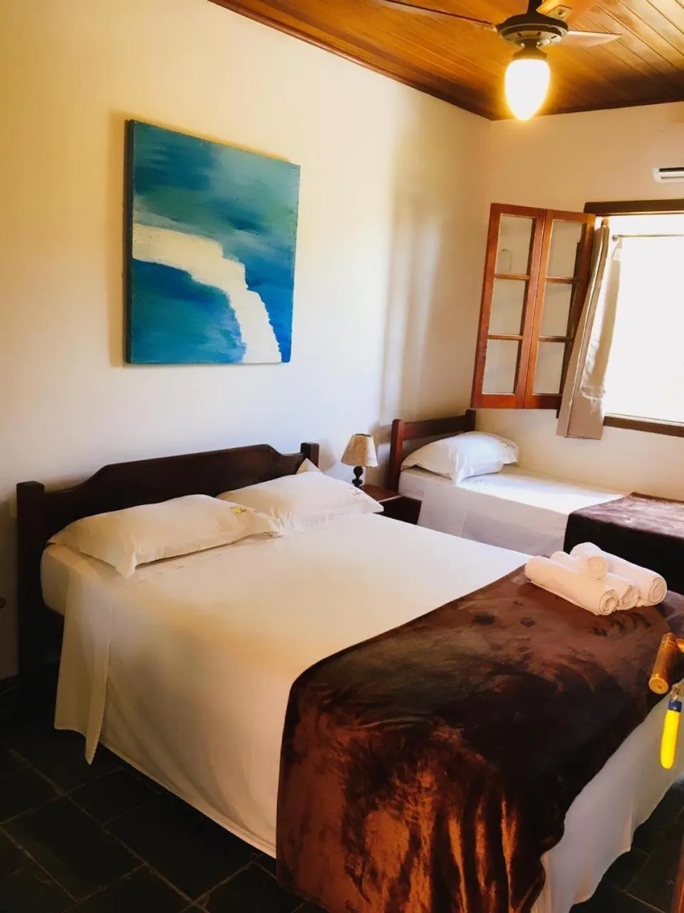 Bed in Pousada Azul Banana - Camburi