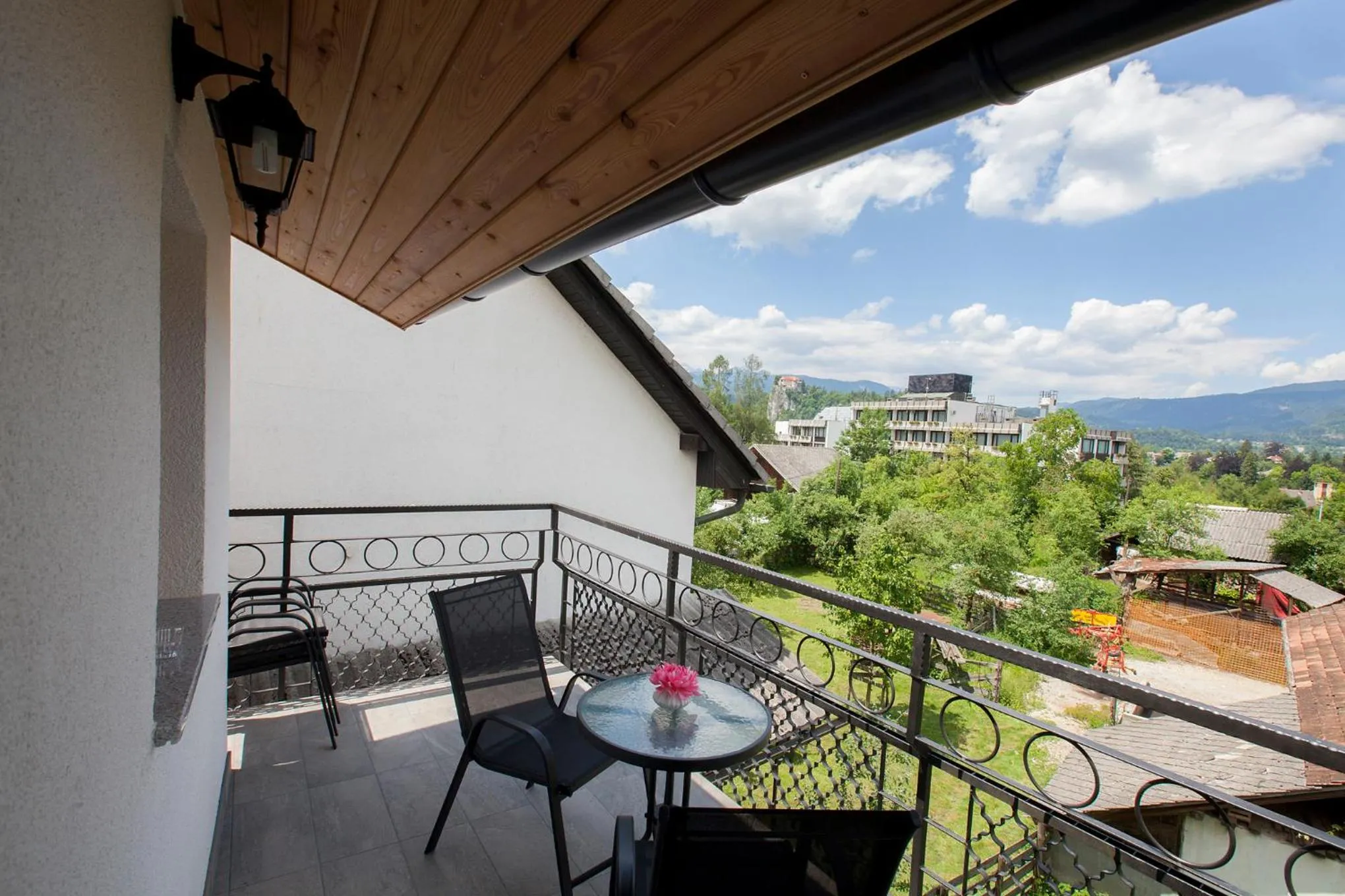 Balcony/Terrace in 1861 Blejka apartments Bled