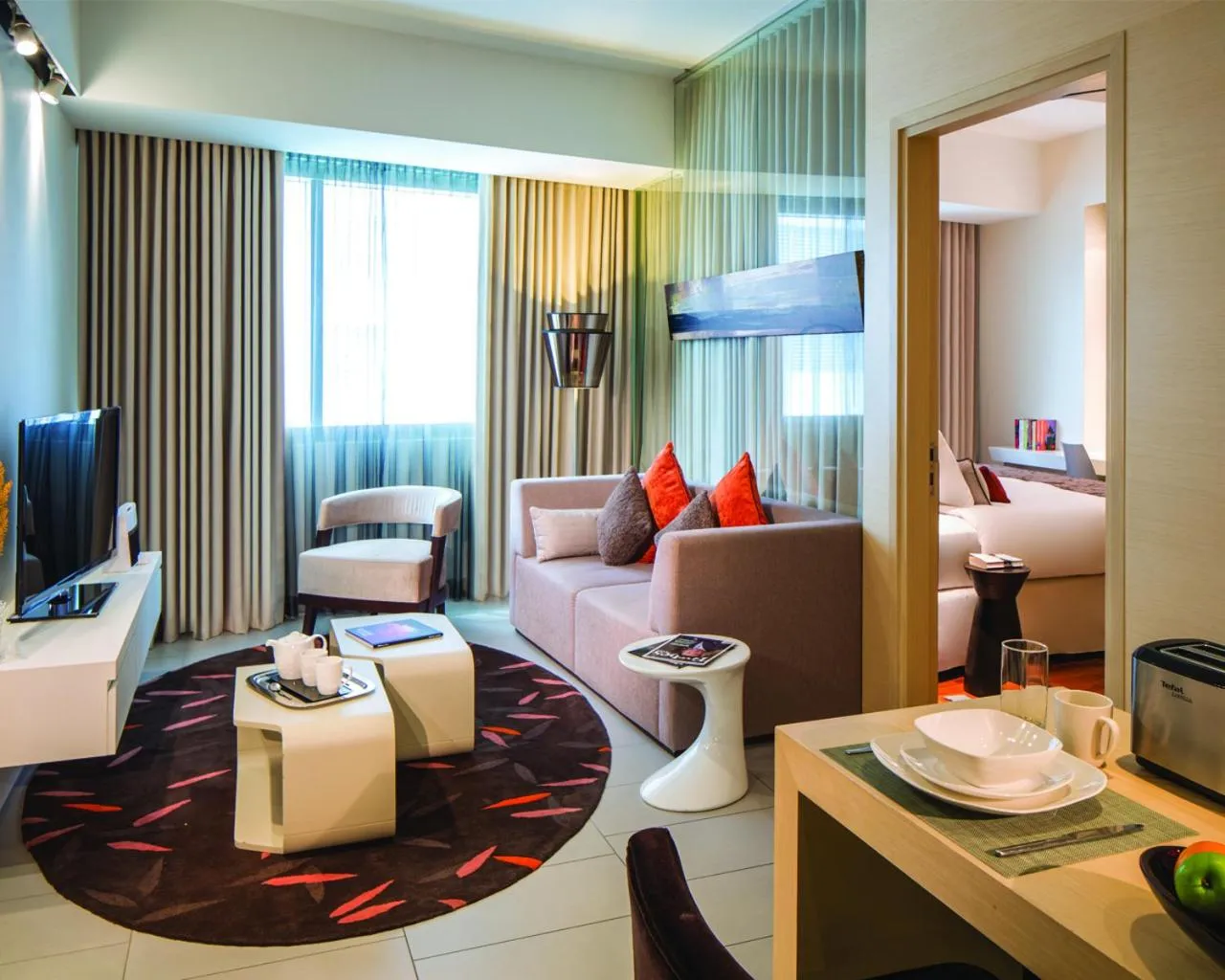 Living room, Bed in Park Avenue Rochester