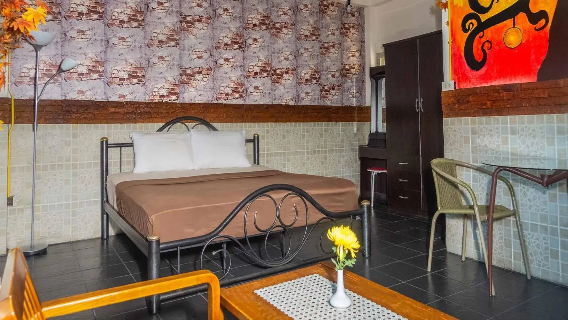 Bed in Sabina Guesthouse Kamala Bed in Sabina Guesthouse Kamala