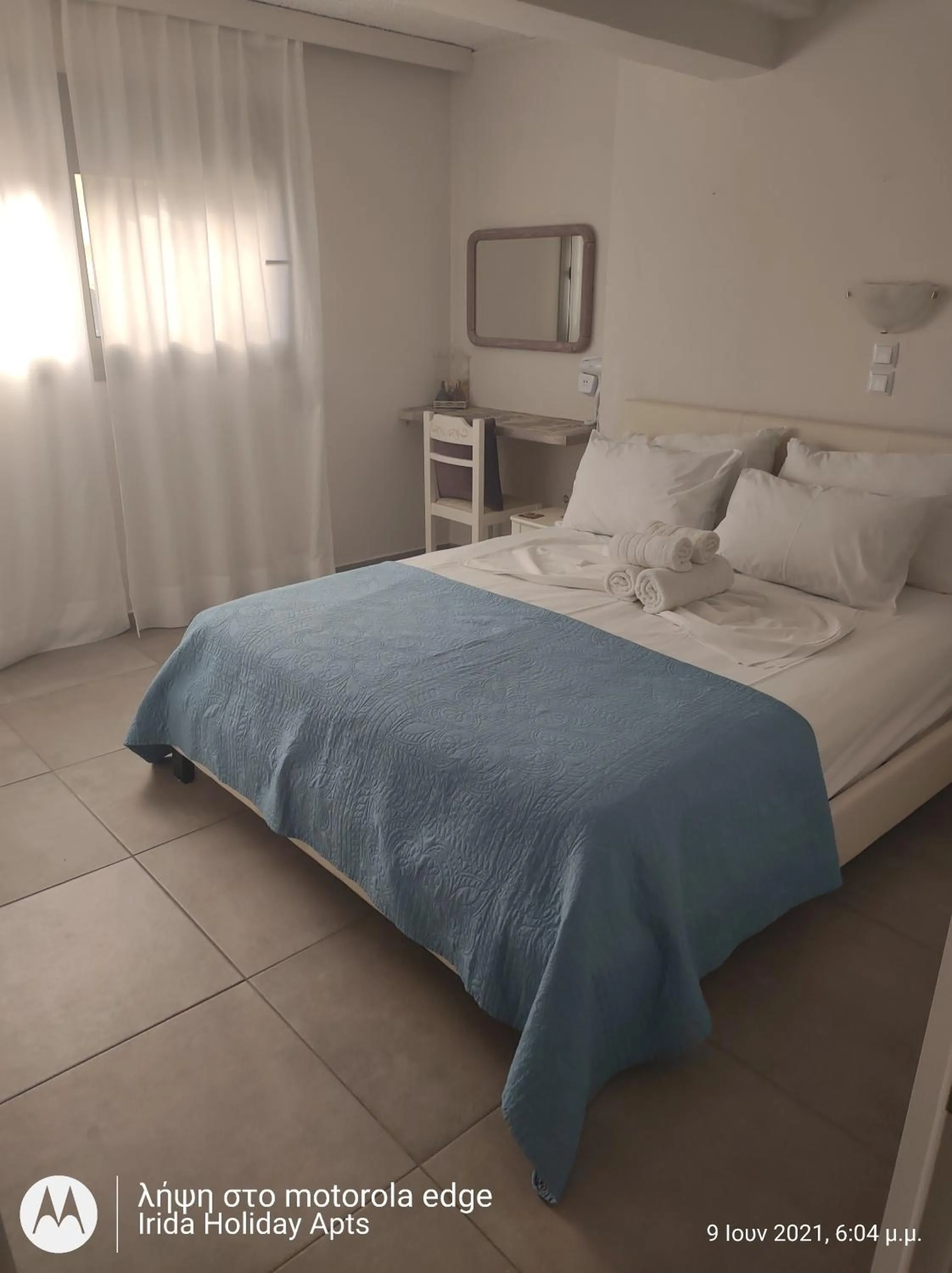 Bed in Irida Holiday Apartments