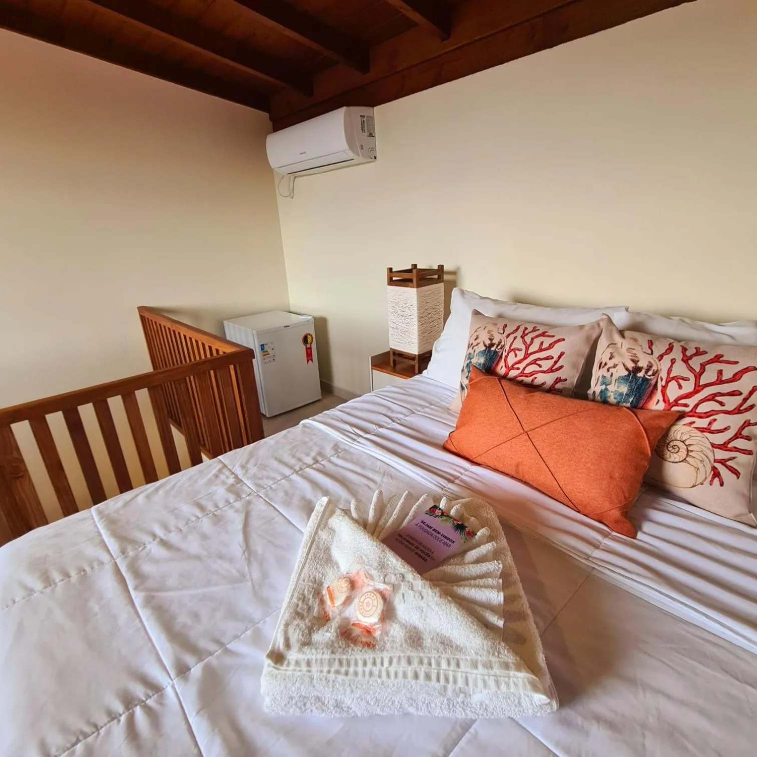 Bed in Pousada Doce Mar