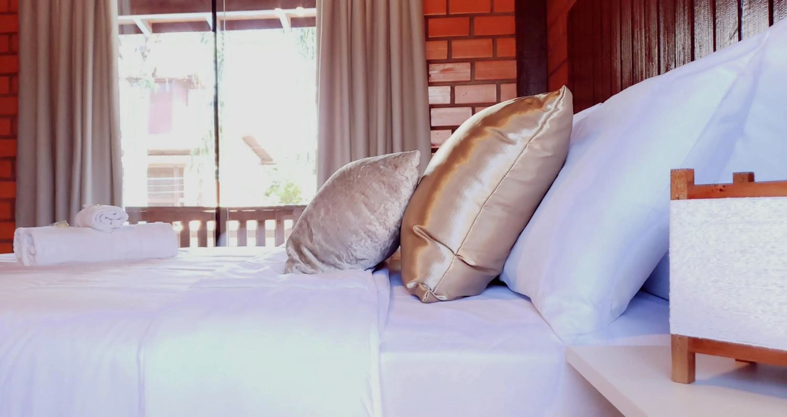 Bed in Pousada Doce Mar