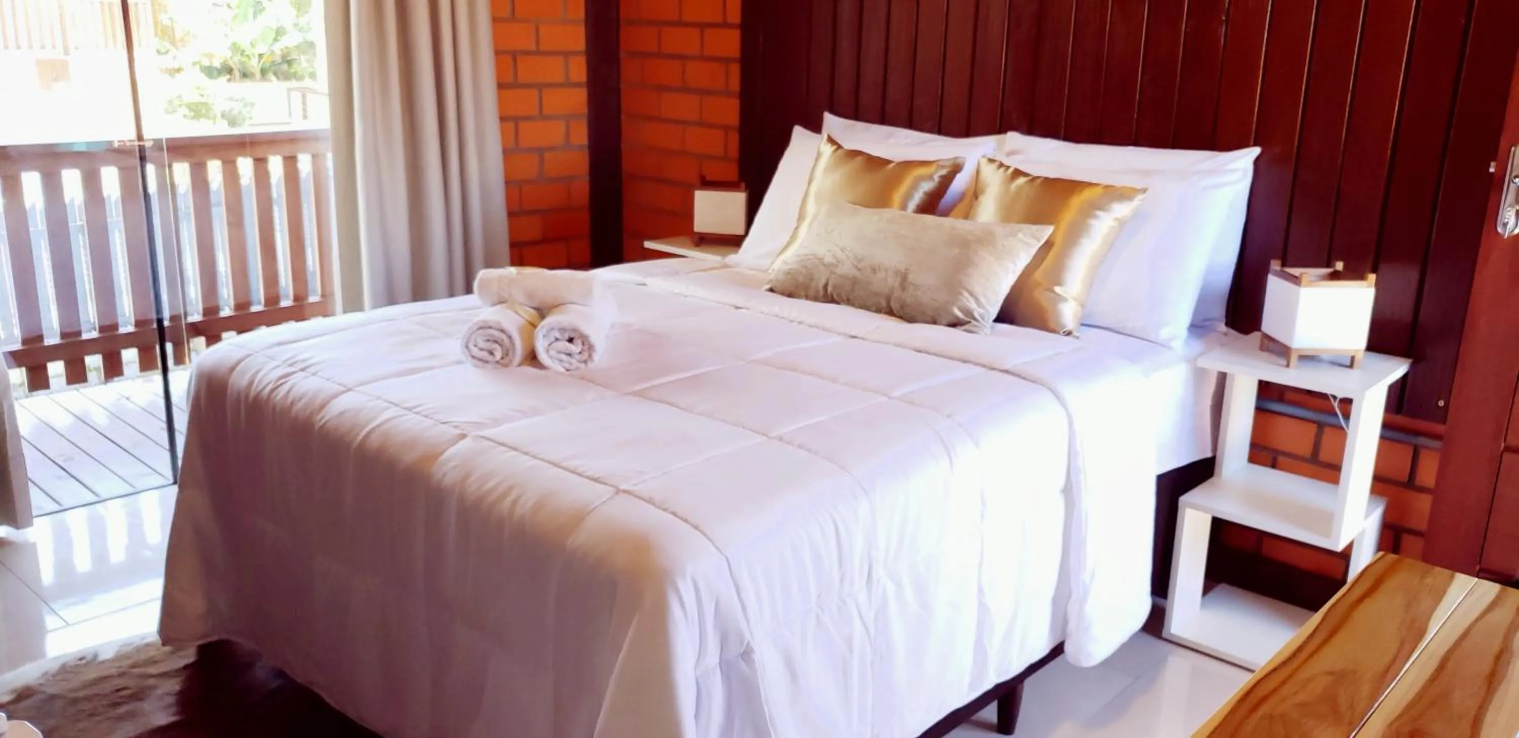 Bed in Pousada Doce Mar