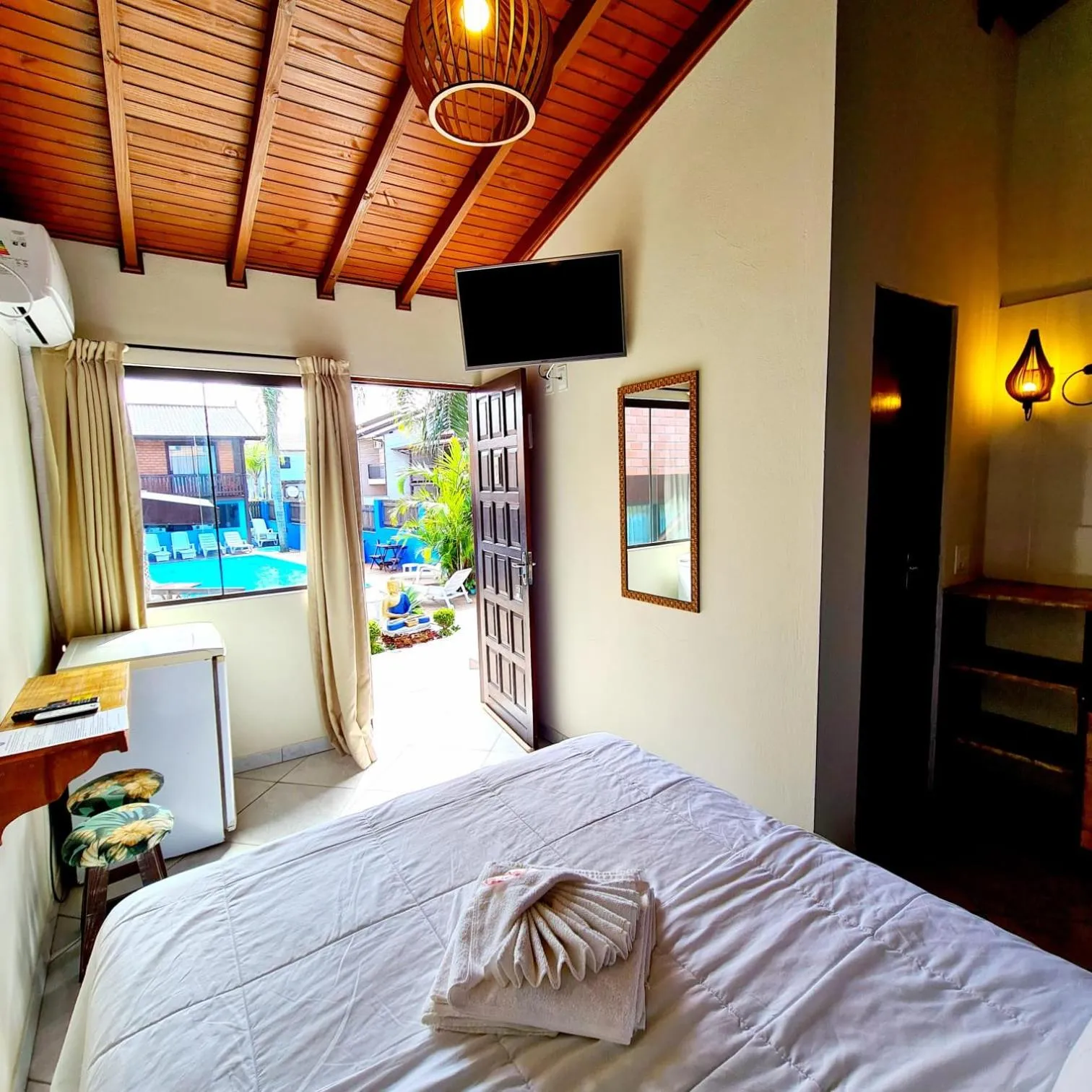 Bed in Pousada Doce Mar