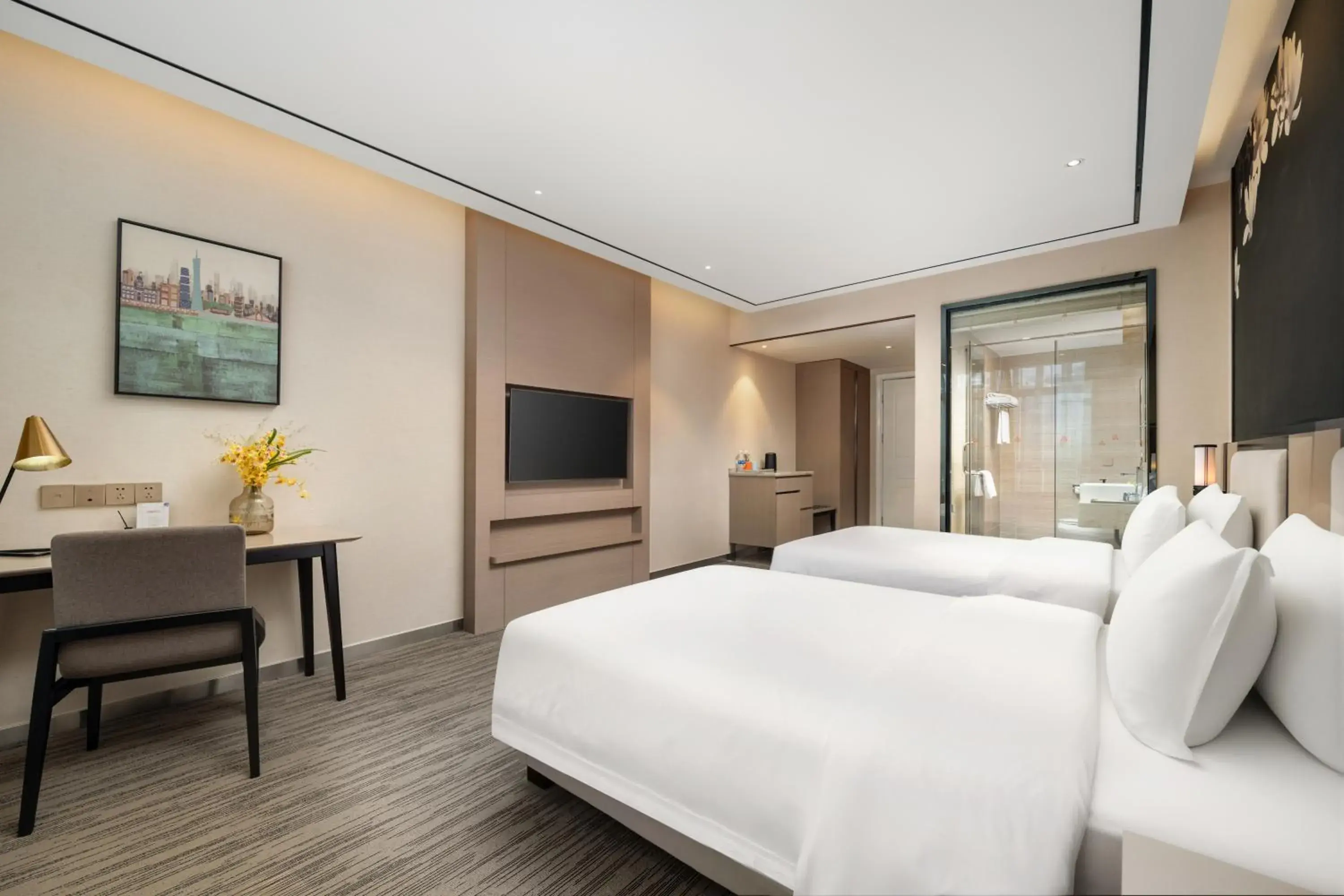 Deluxe Twin Room in GHIC The Mulian Hotel of Bio-island Guangzhou Deluxe Twin Room in GHIC The Mulian Hotel of Bio-island Guangzhou