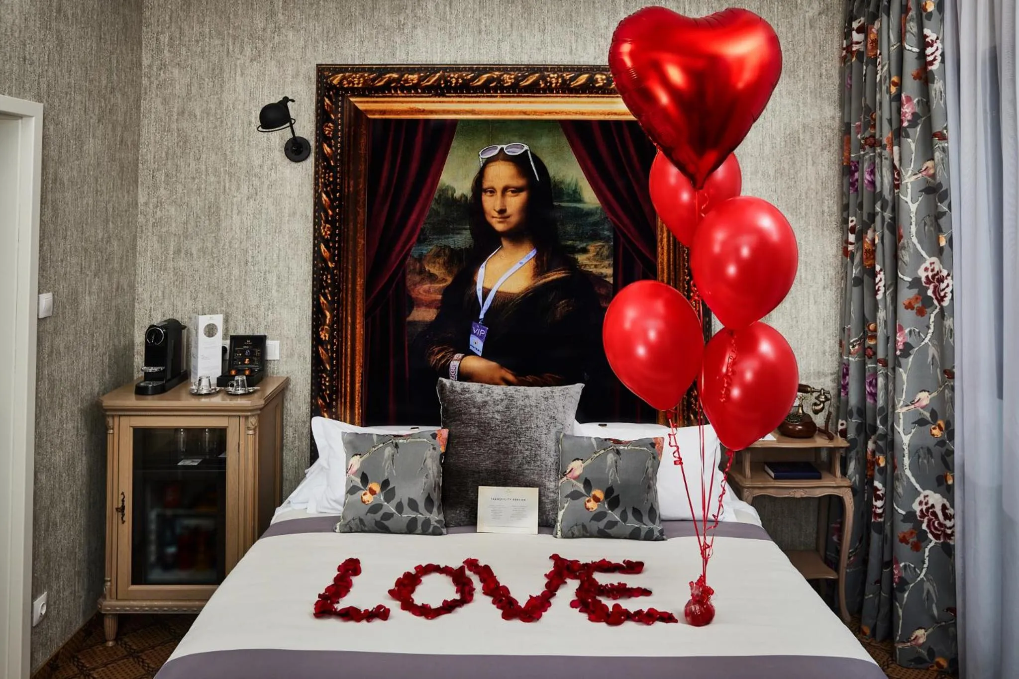 Decorative detail, Bed in Mystery Hotel Budapest, Preferred Hotels & Resorts