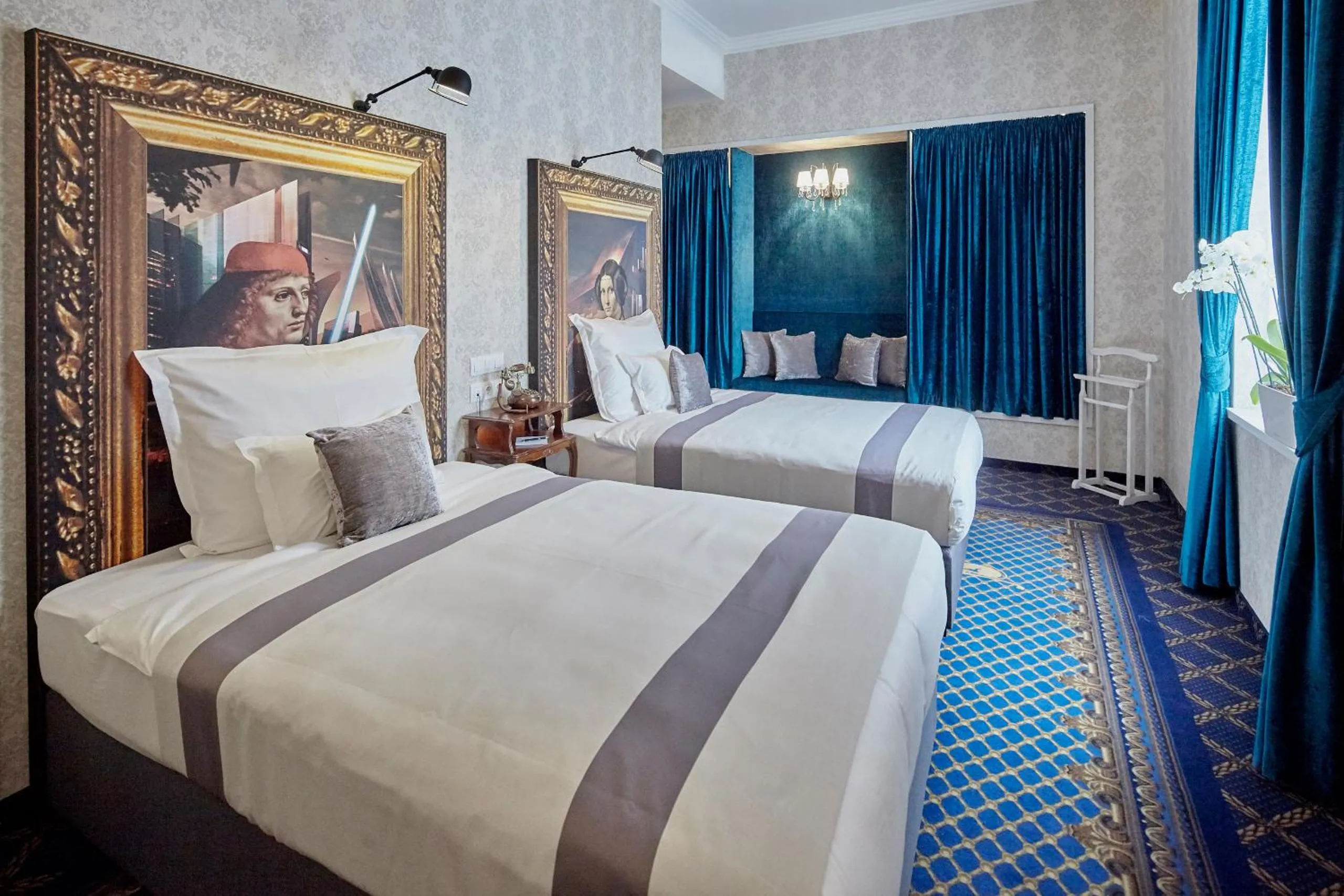 Bed in Mystery Hotel Budapest, Preferred Hotels & Resorts