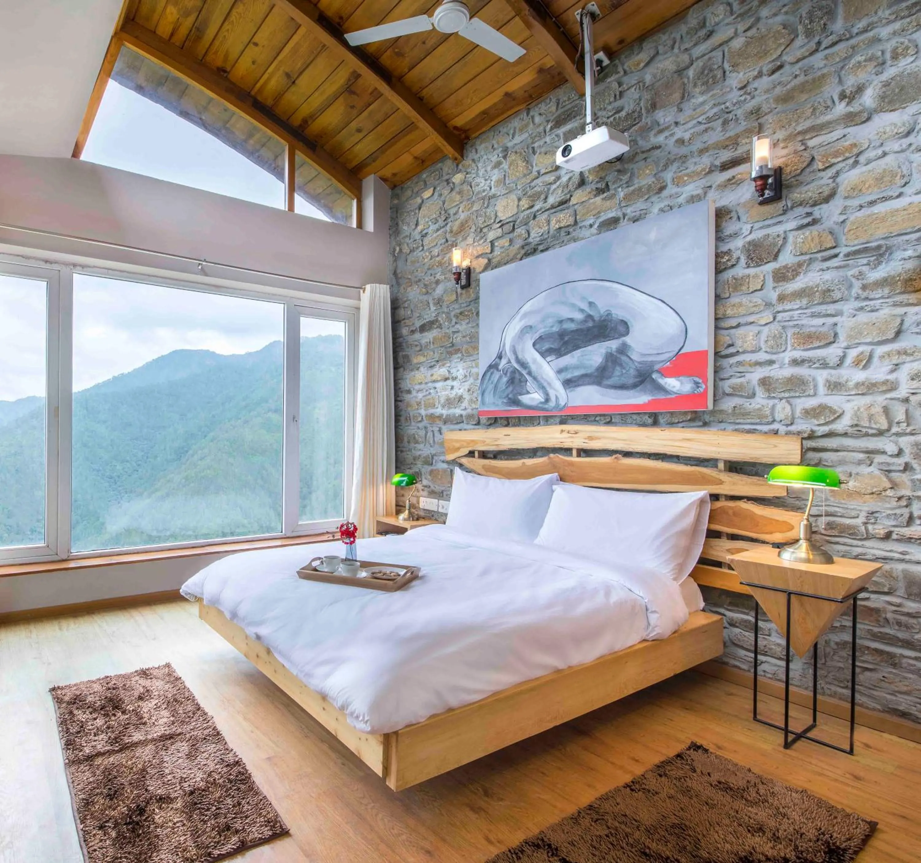 Photo of the whole room, Bed in Seclude Ramgarh Cliff's edge