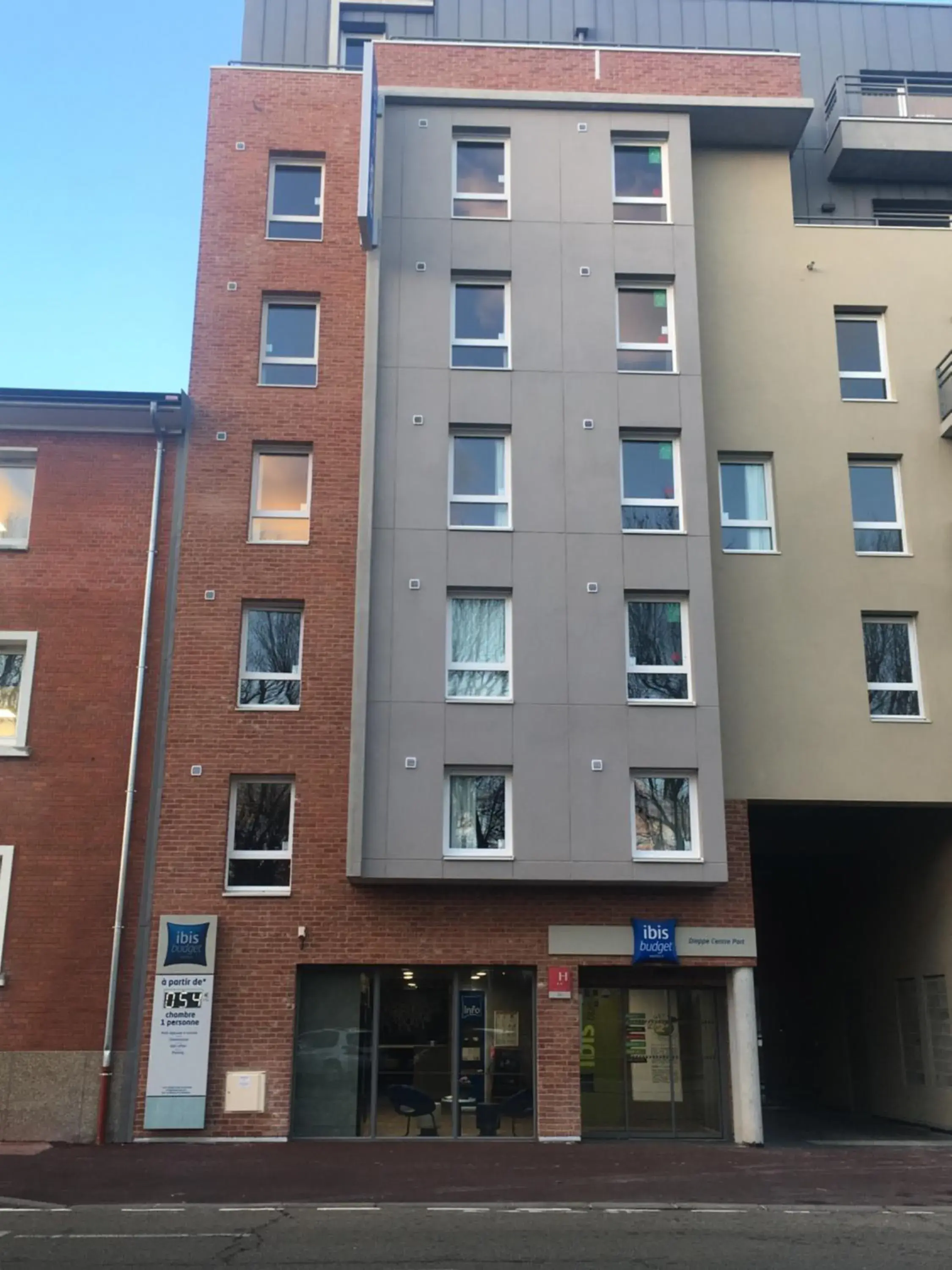 Facade/entrance in ibis budget Dieppe Centre Port Facade/entrance in ibis budget Dieppe Centre Port