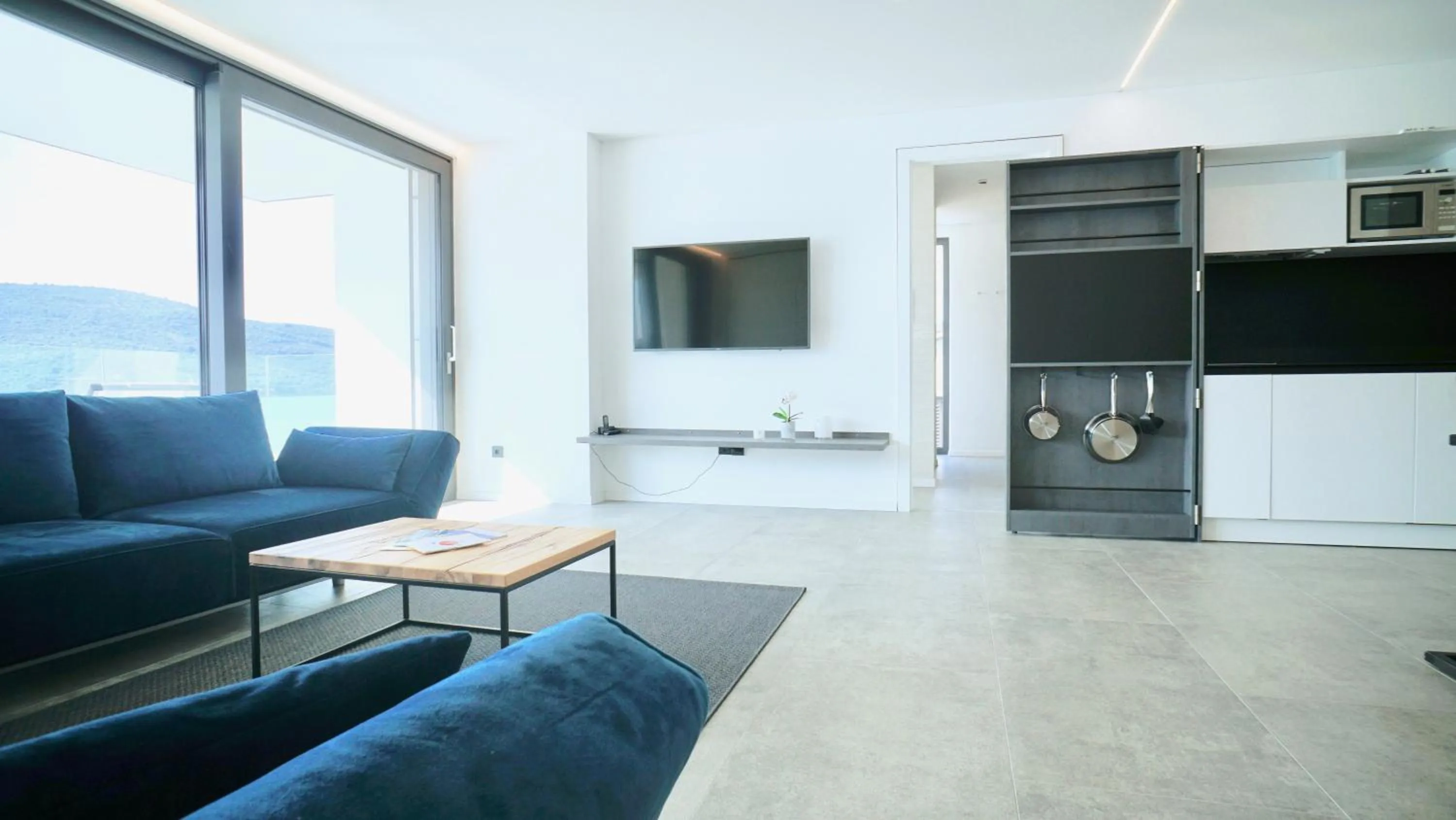 Living room in Sky Beach Aparthotel