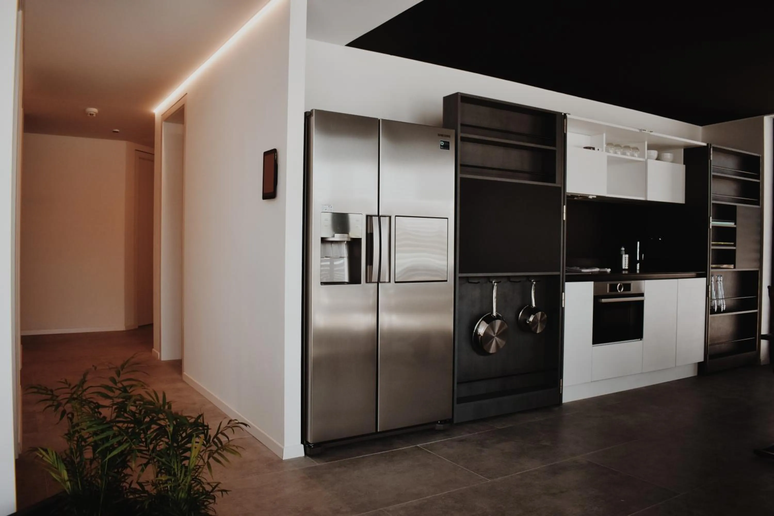 Kitchen or kitchenette in Sky Beach Aparthotel