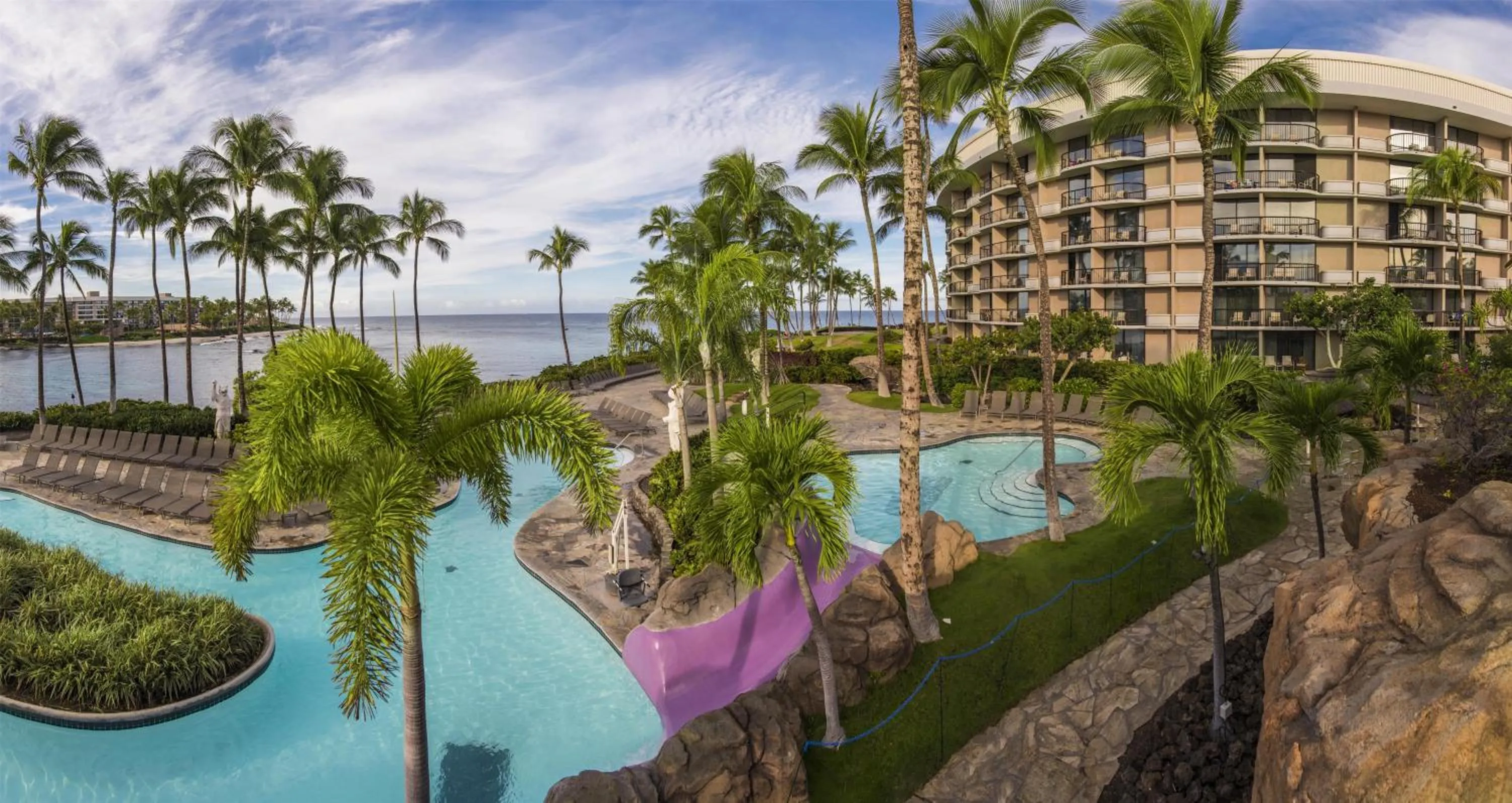Pool view in Hilton Grand Vacations Club Ocean Tower Waikoloa Village