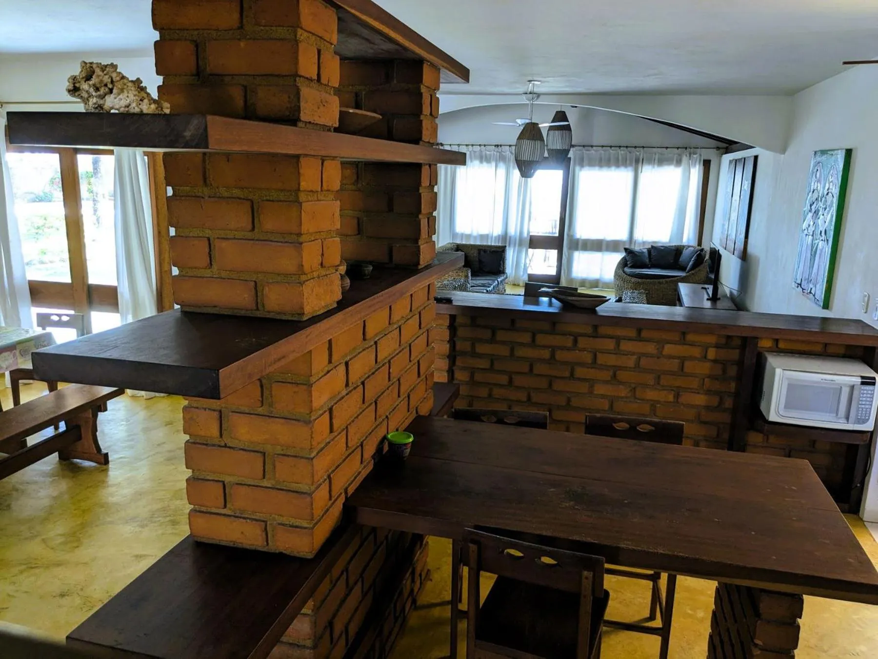 Kitchen or kitchenette in Residence Maria Vittoria Praia Arraial