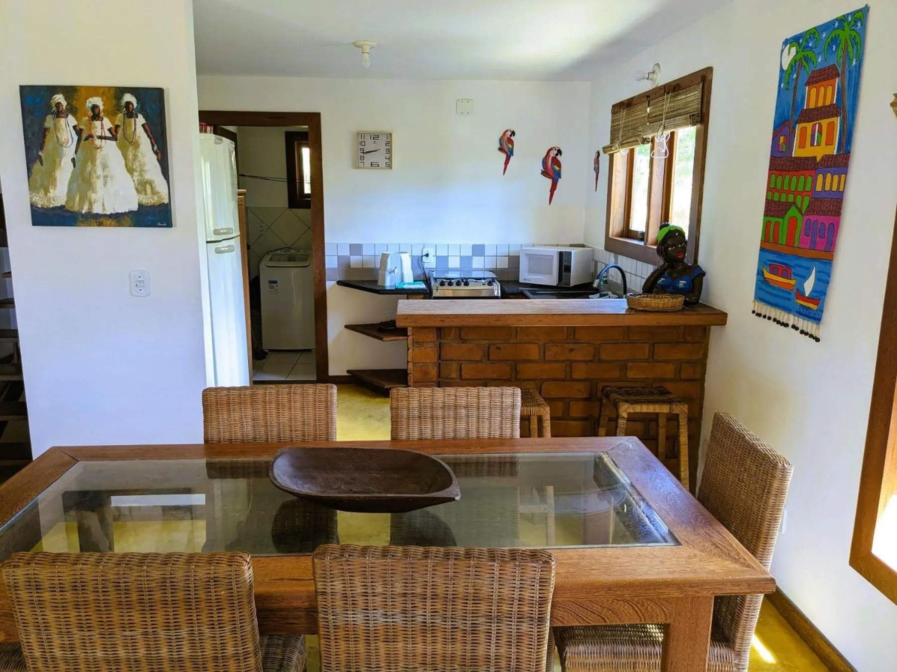 Kitchen or kitchenette in Residence Maria Vittoria Praia Arraial