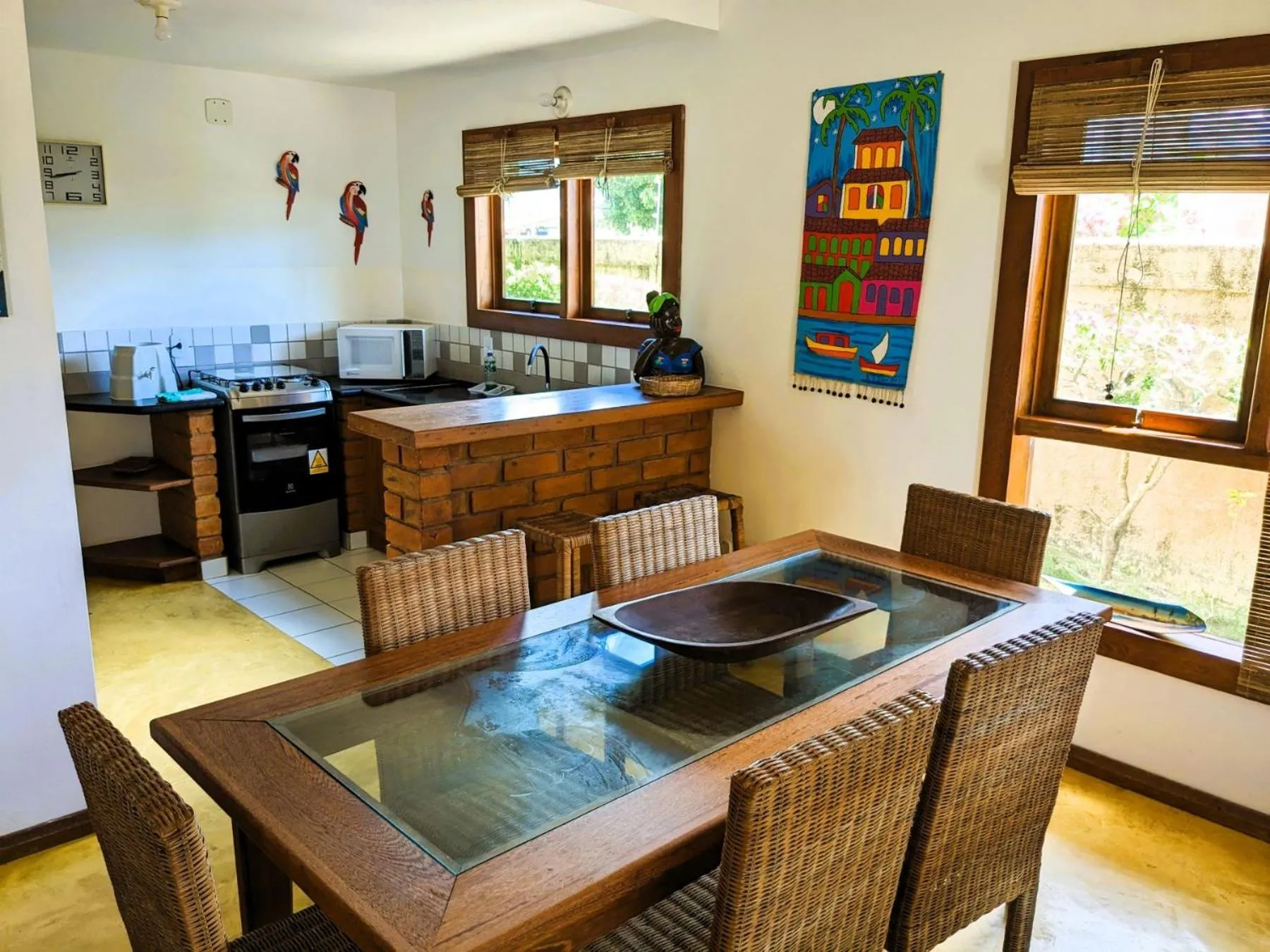 Kitchen or kitchenette in Residence Maria Vittoria Praia Arraial