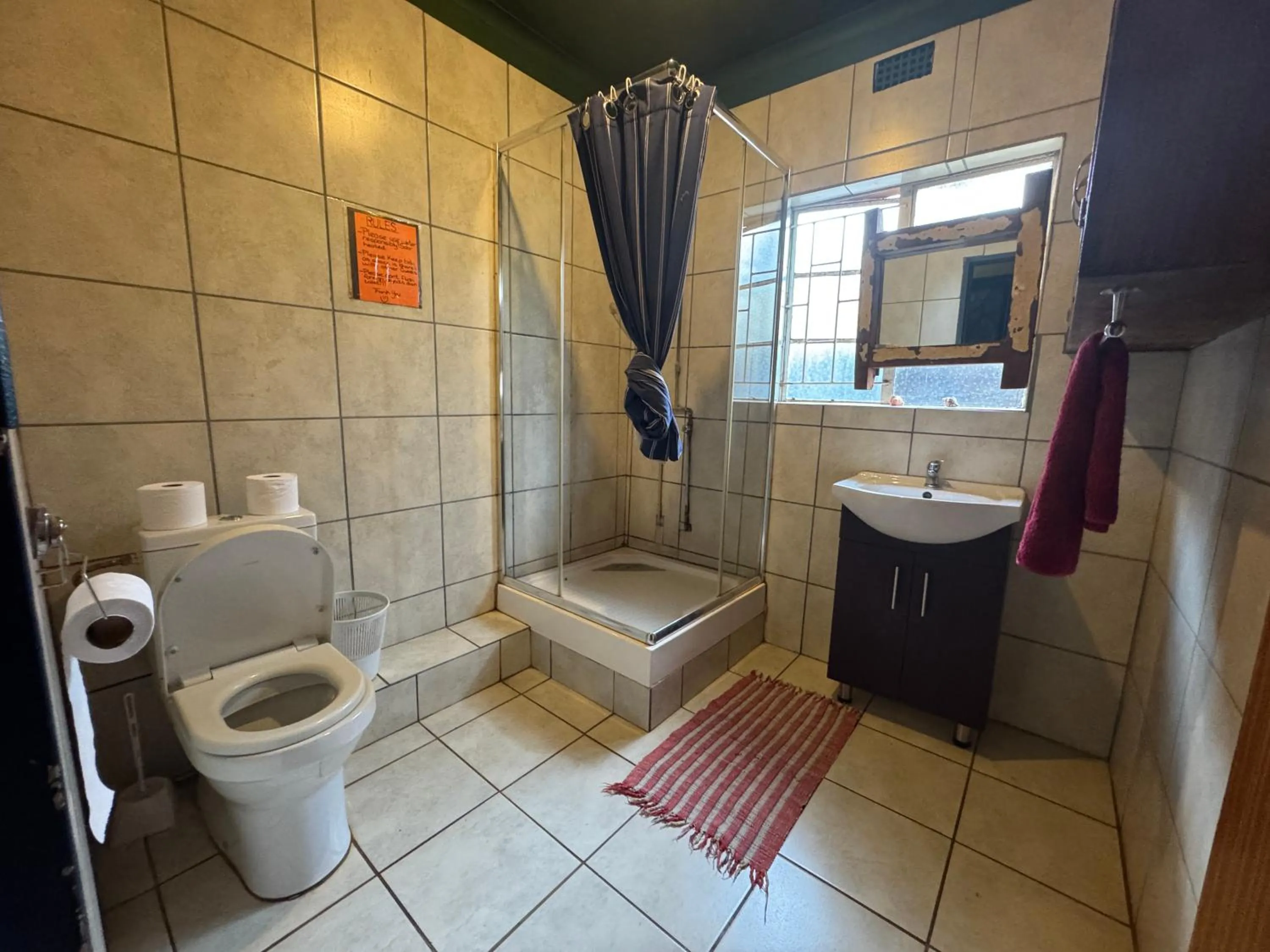 Shower in Sabie Gypsy's Backpackers