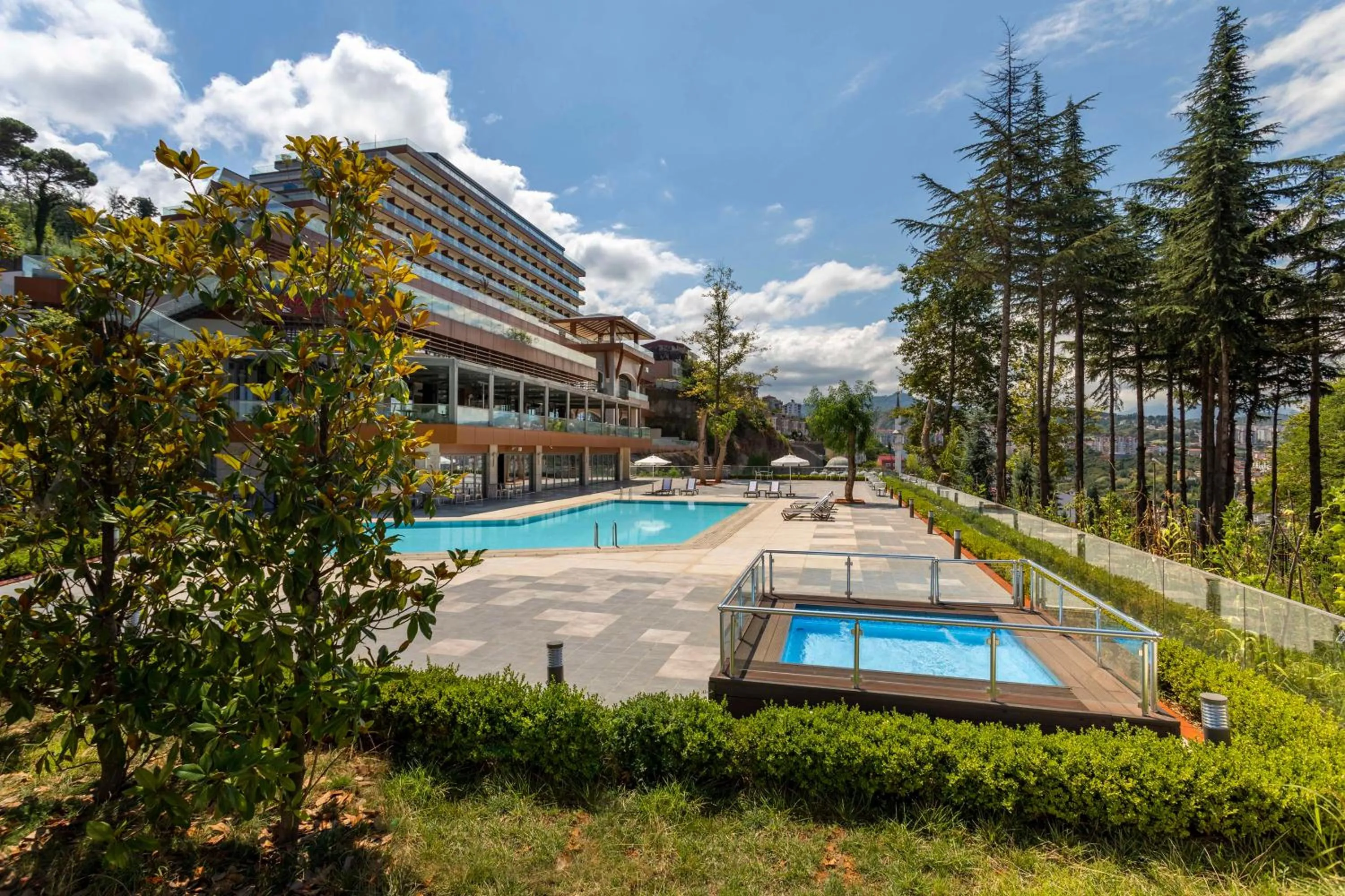 Pool view in Radisson Blu Hotel Trabzon