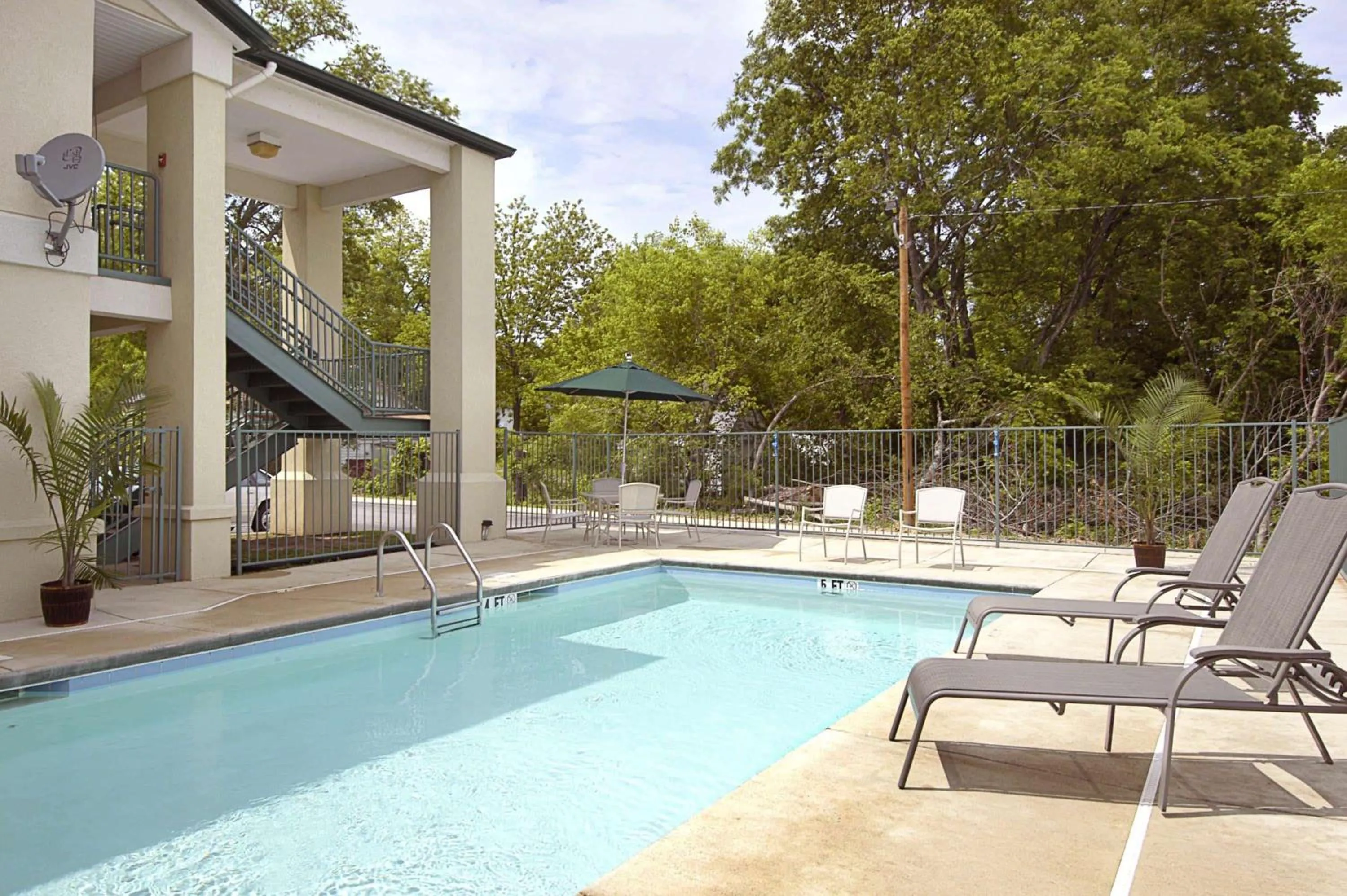 Pool view in Super 8 by Wyndham Ft. Oglethorpe GA/Chatt TN Area