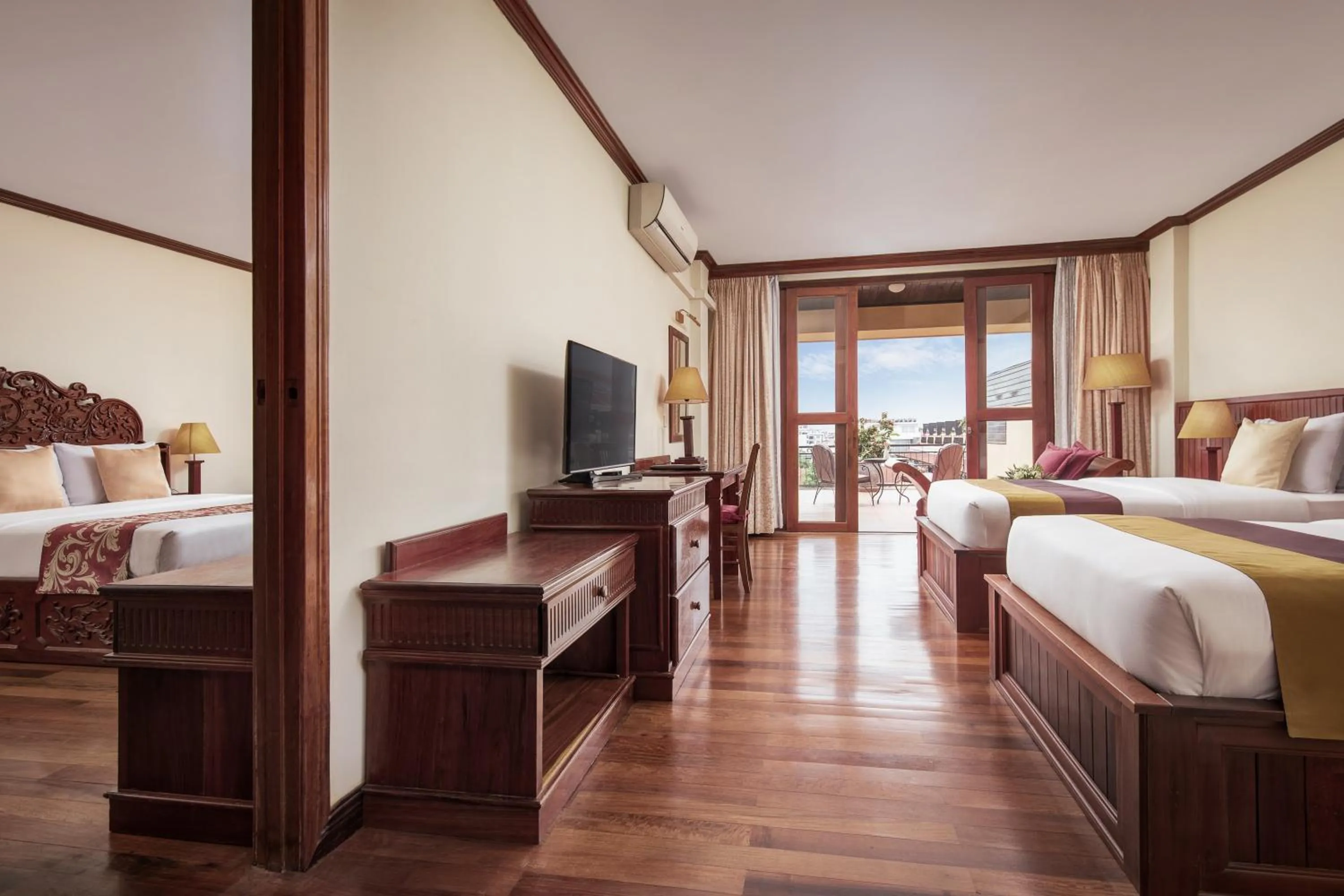 Photo of the whole room, Bed in Angkor Paradise Hotel