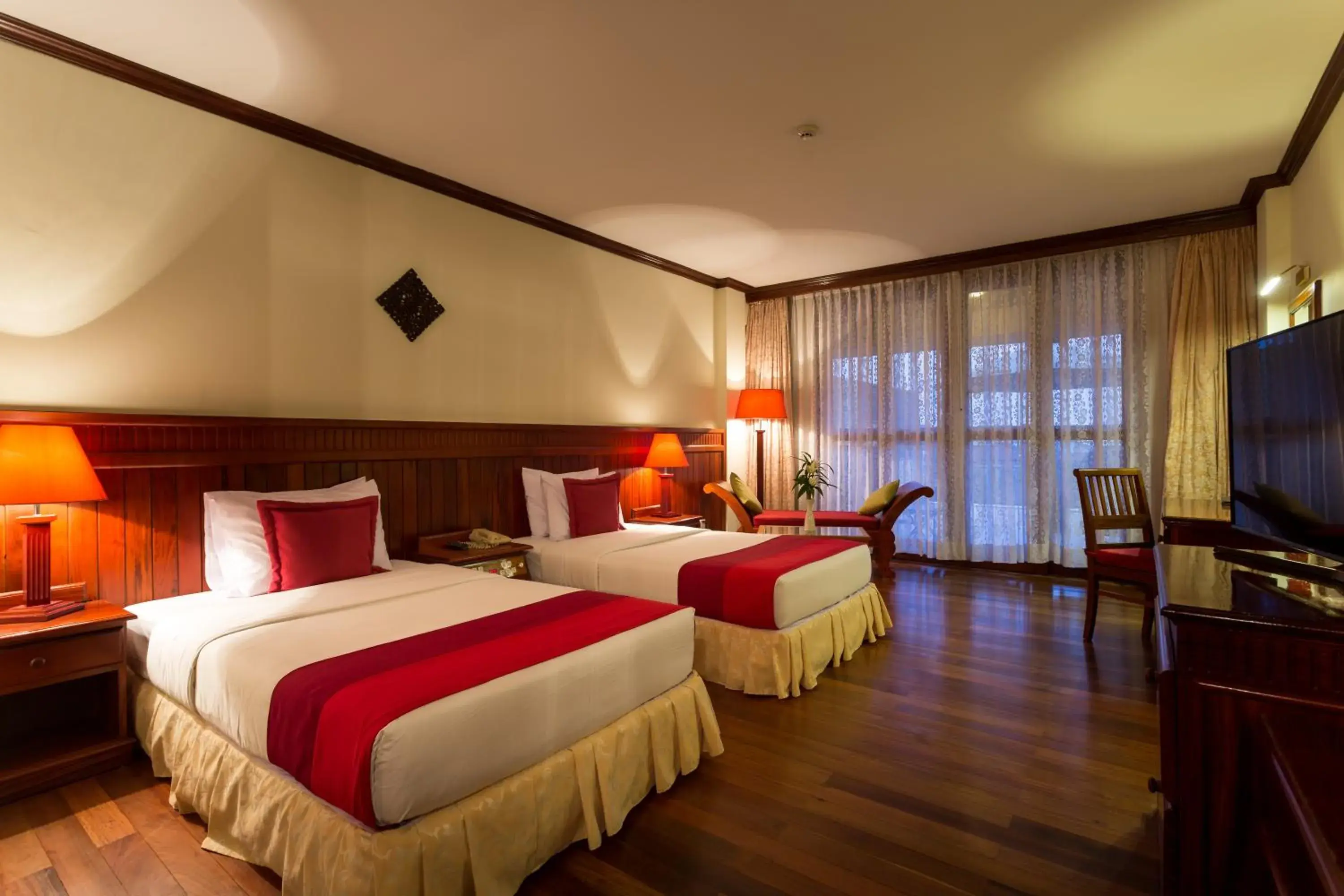 Photo of the whole room, Bed in Angkor Paradise Hotel
