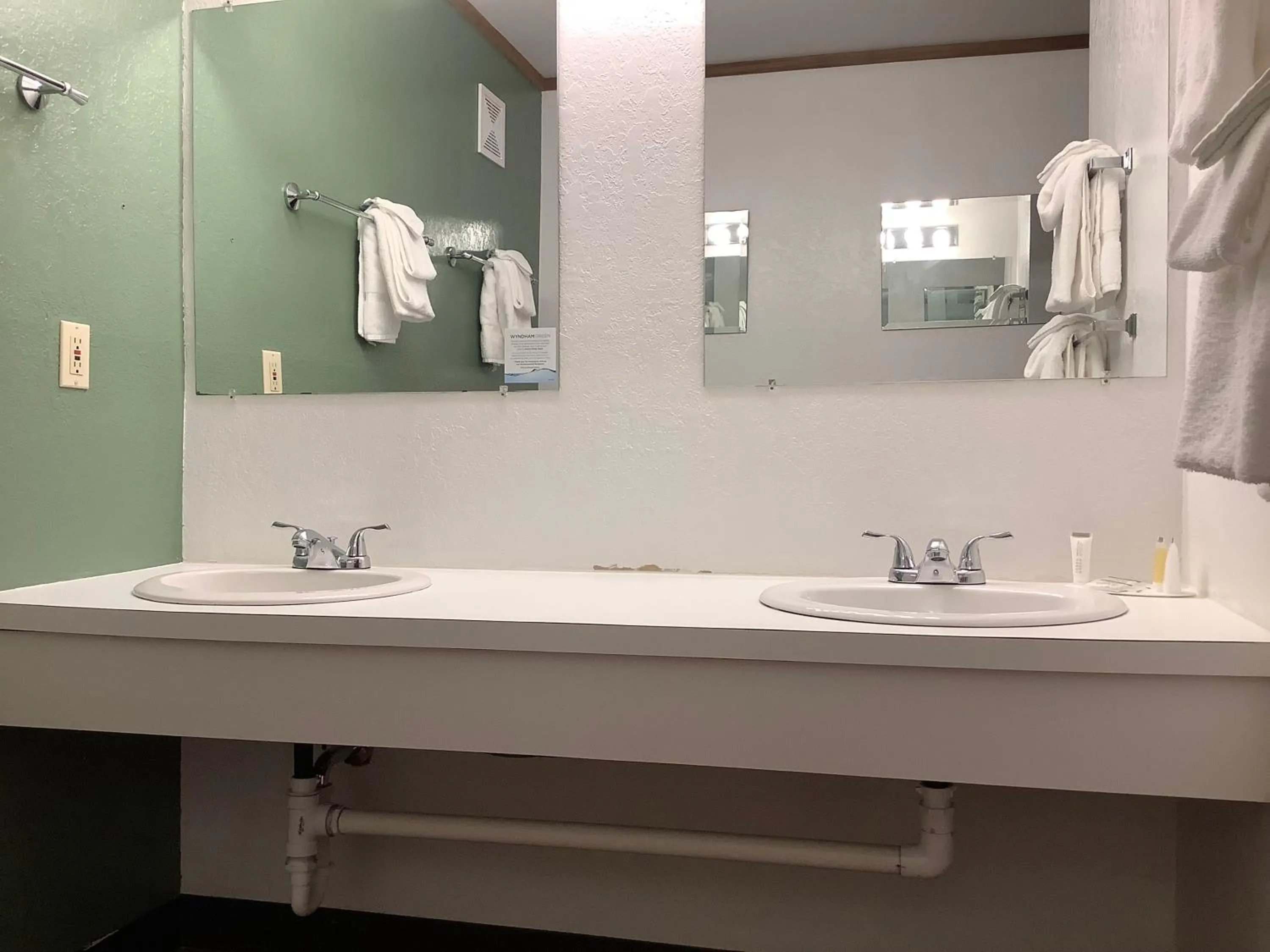 Bathroom in Super 8 by Wyndham Queensbury Glens Falls