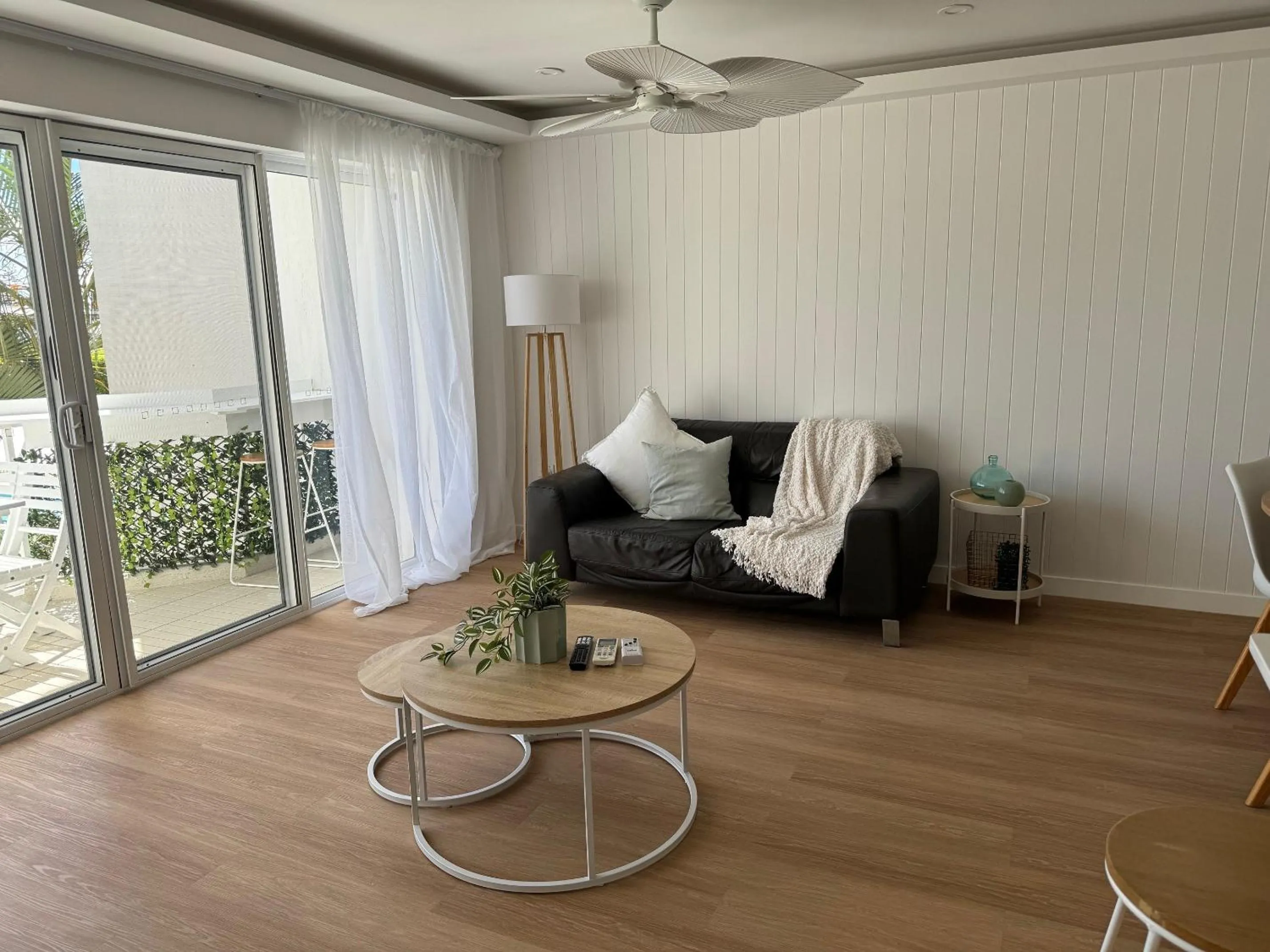 Living room in Pelican Cove Waterfront Apartment