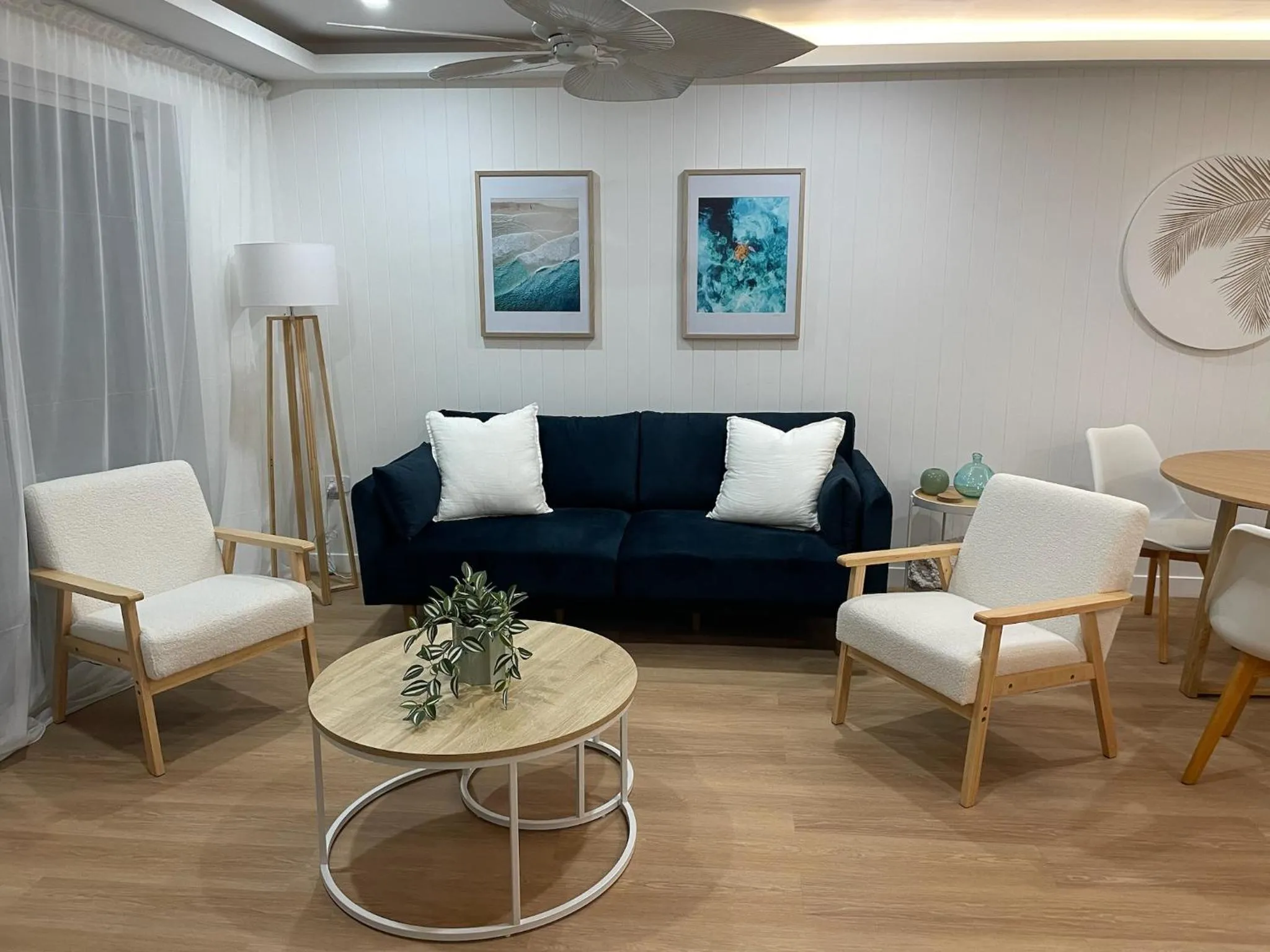 Living room in Pelican Cove Waterfront Apartment