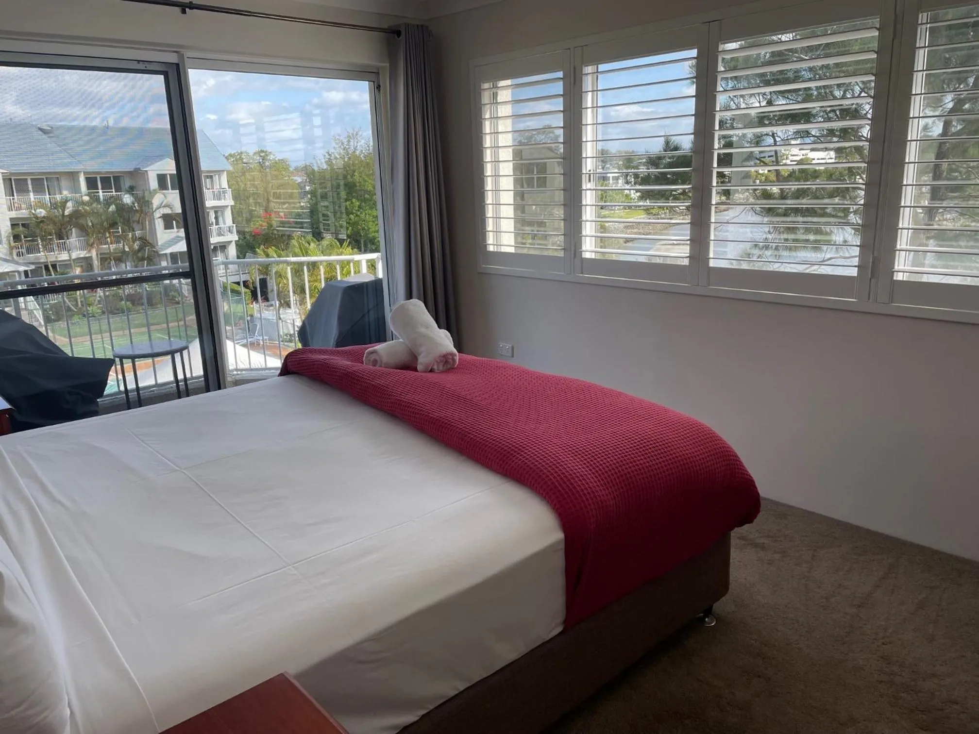 Bed in Pelican Cove Waterfront Apartment
