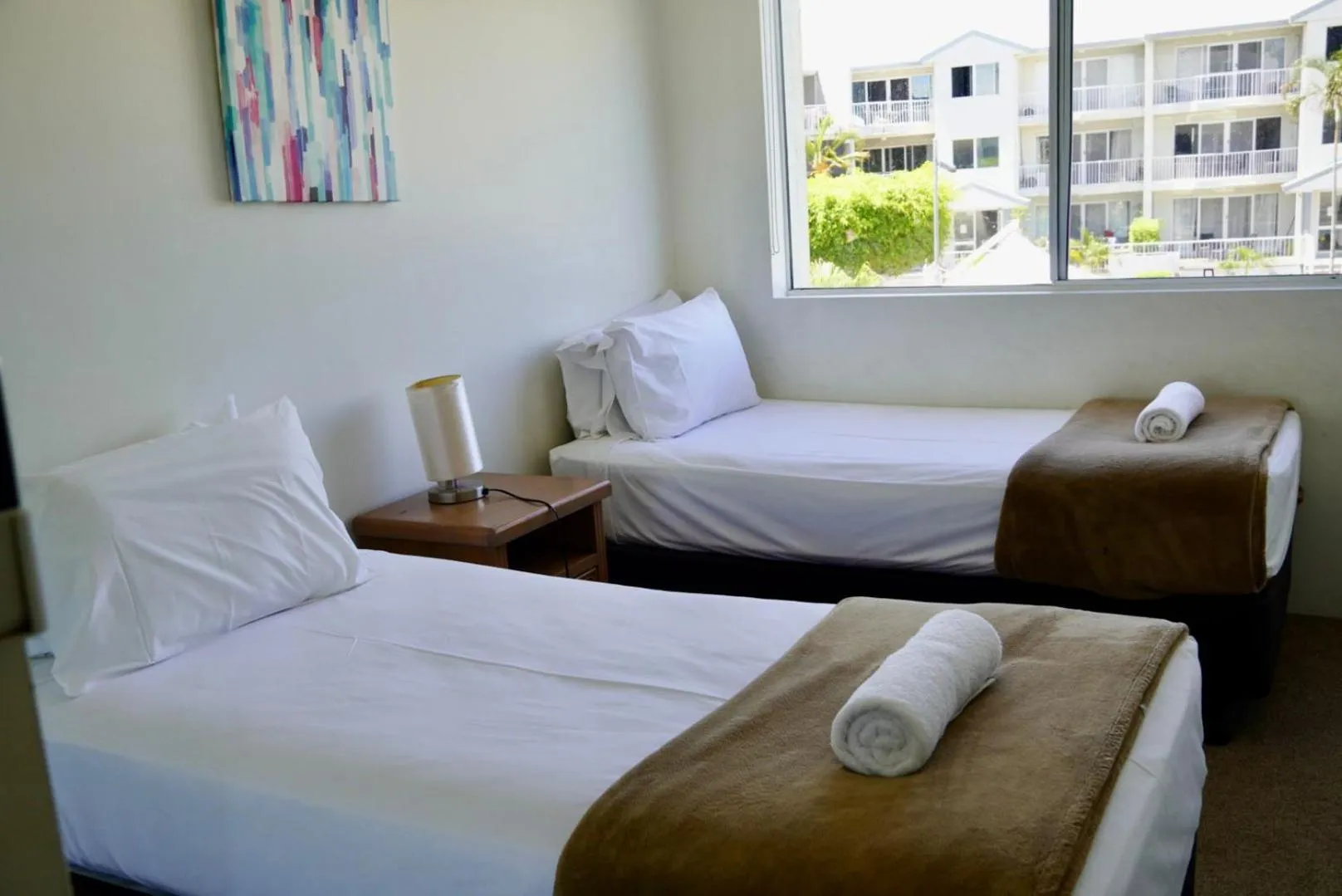 Bed in Pelican Cove Waterfront Apartment
