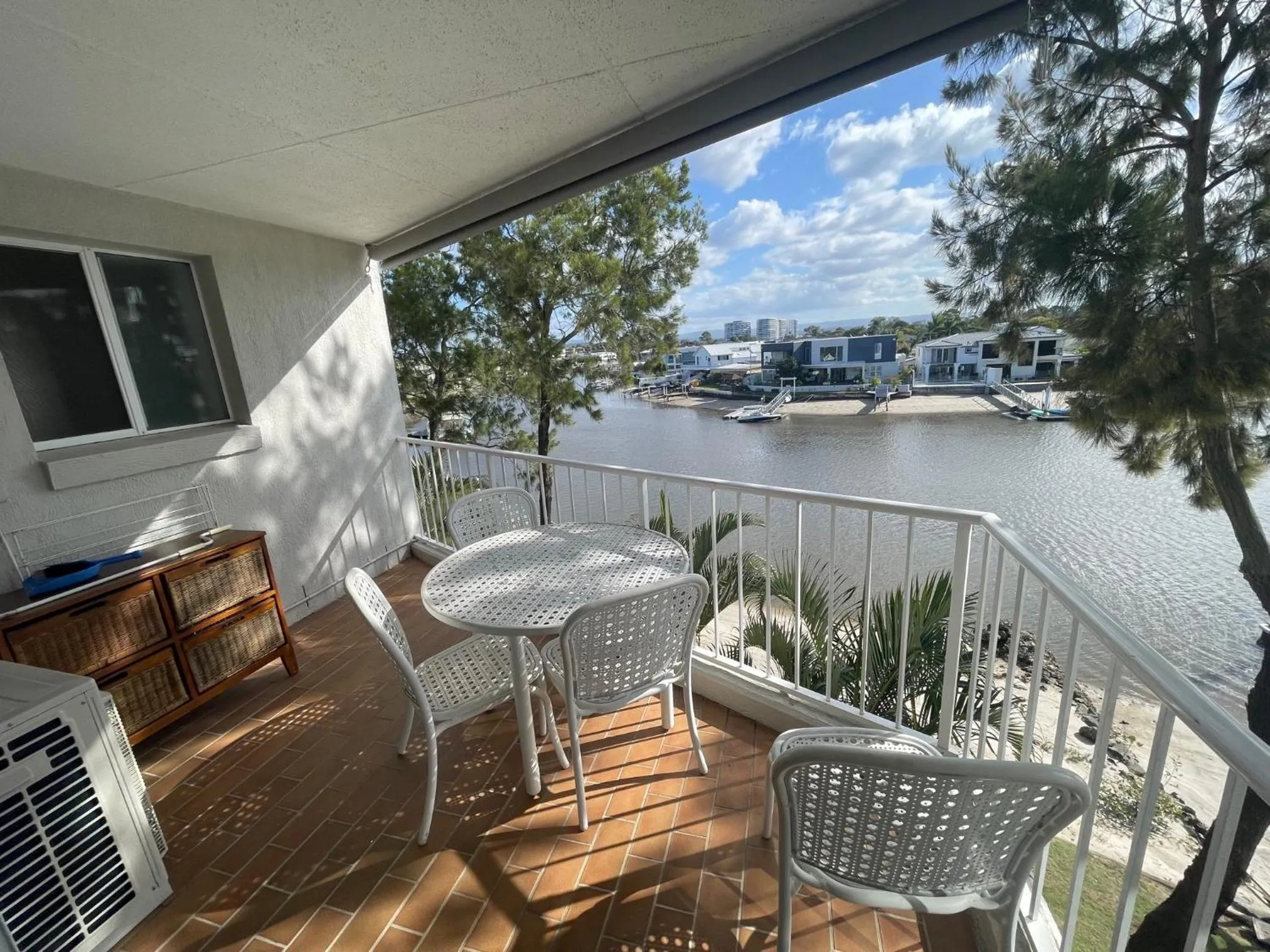 Patio in Pelican Cove Waterfront Apartment