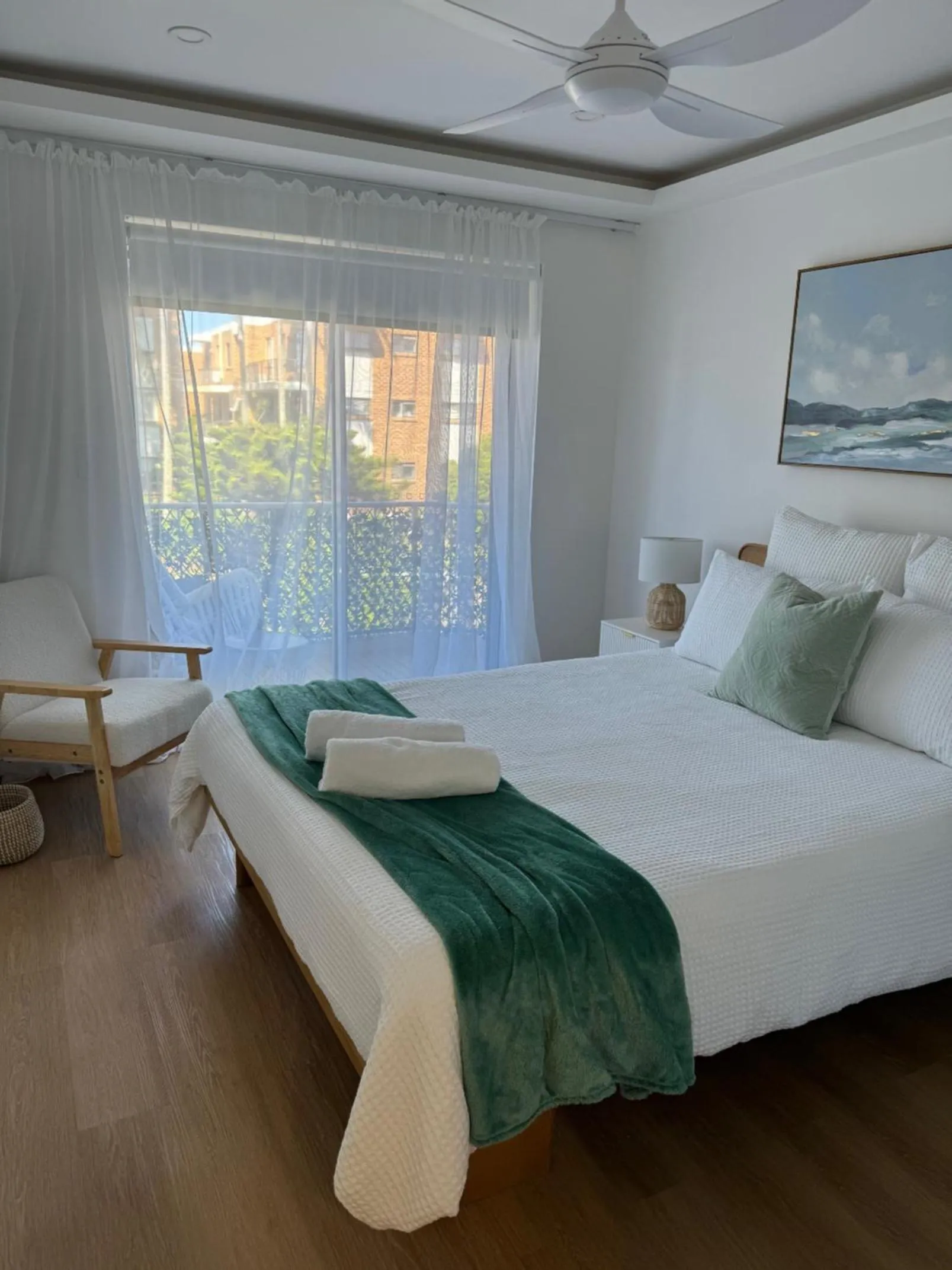Bed in Pelican Cove Waterfront Apartment