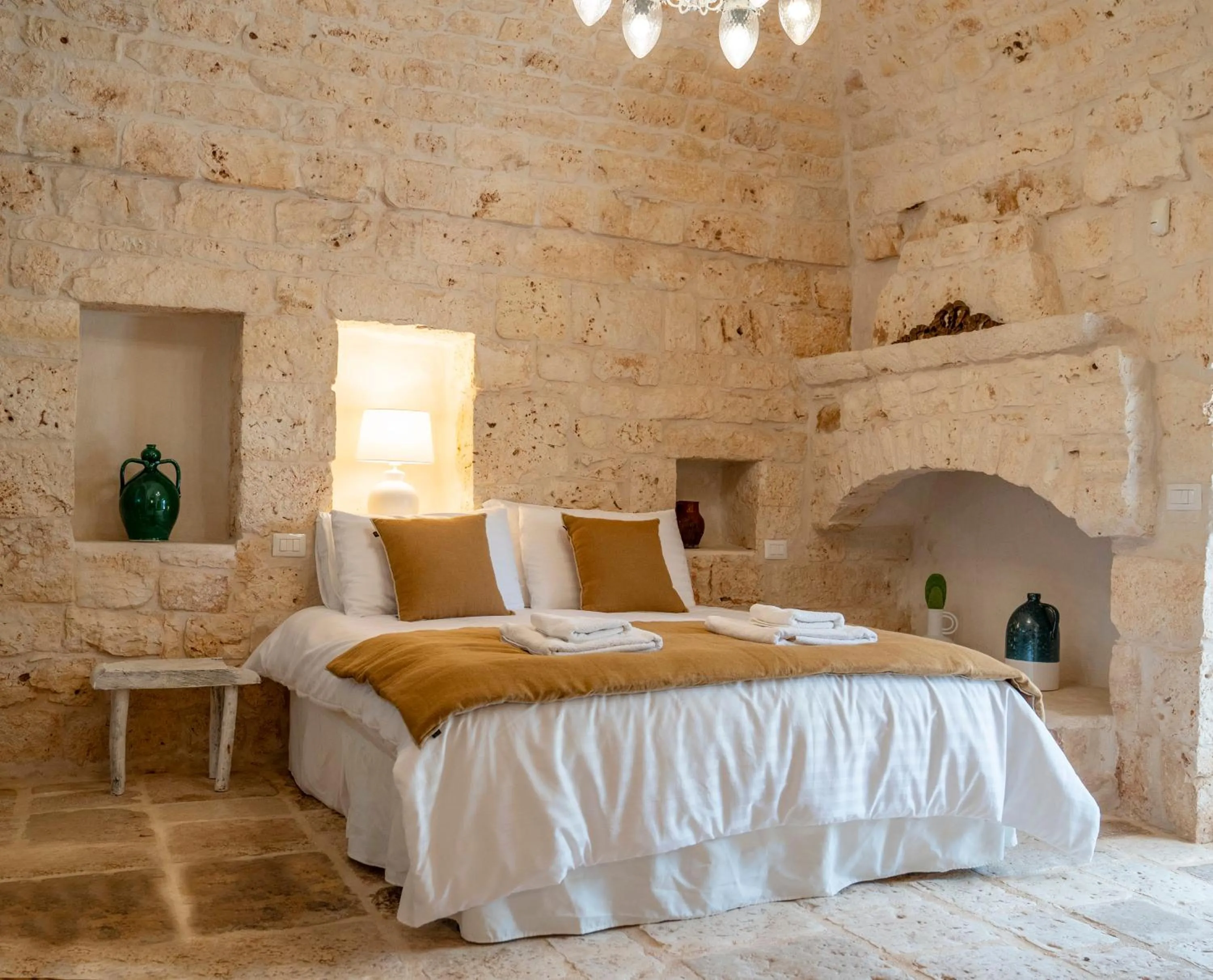 Bed in TRULLO MATTEO VILLA DE LUXE avec PISCINE