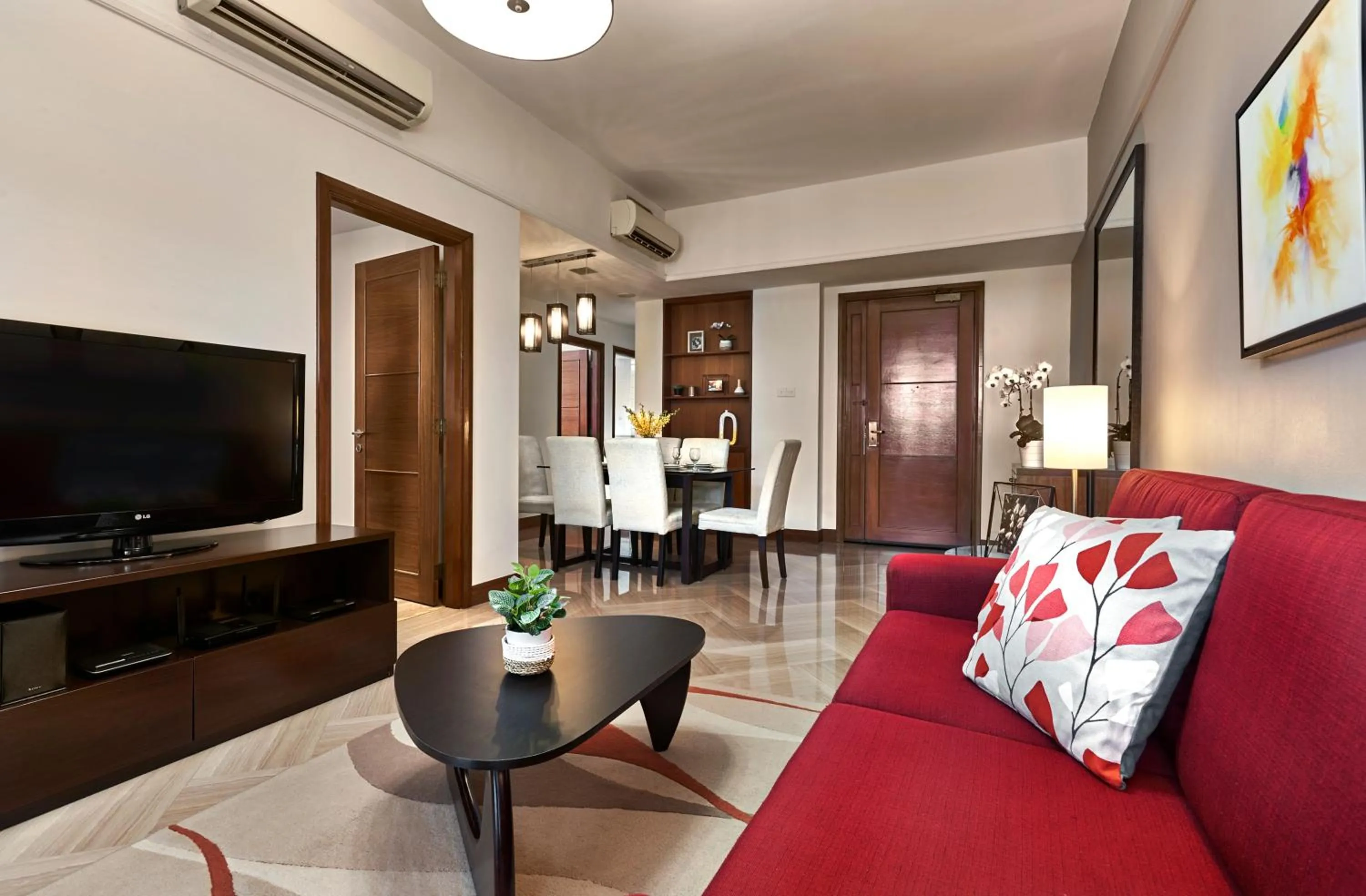 Living room in Village Residence Robertson Quay by Far East Hospitality