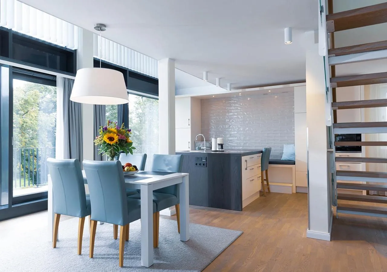 Kitchen or kitchenette in Maremüritz Yachthafen Resort