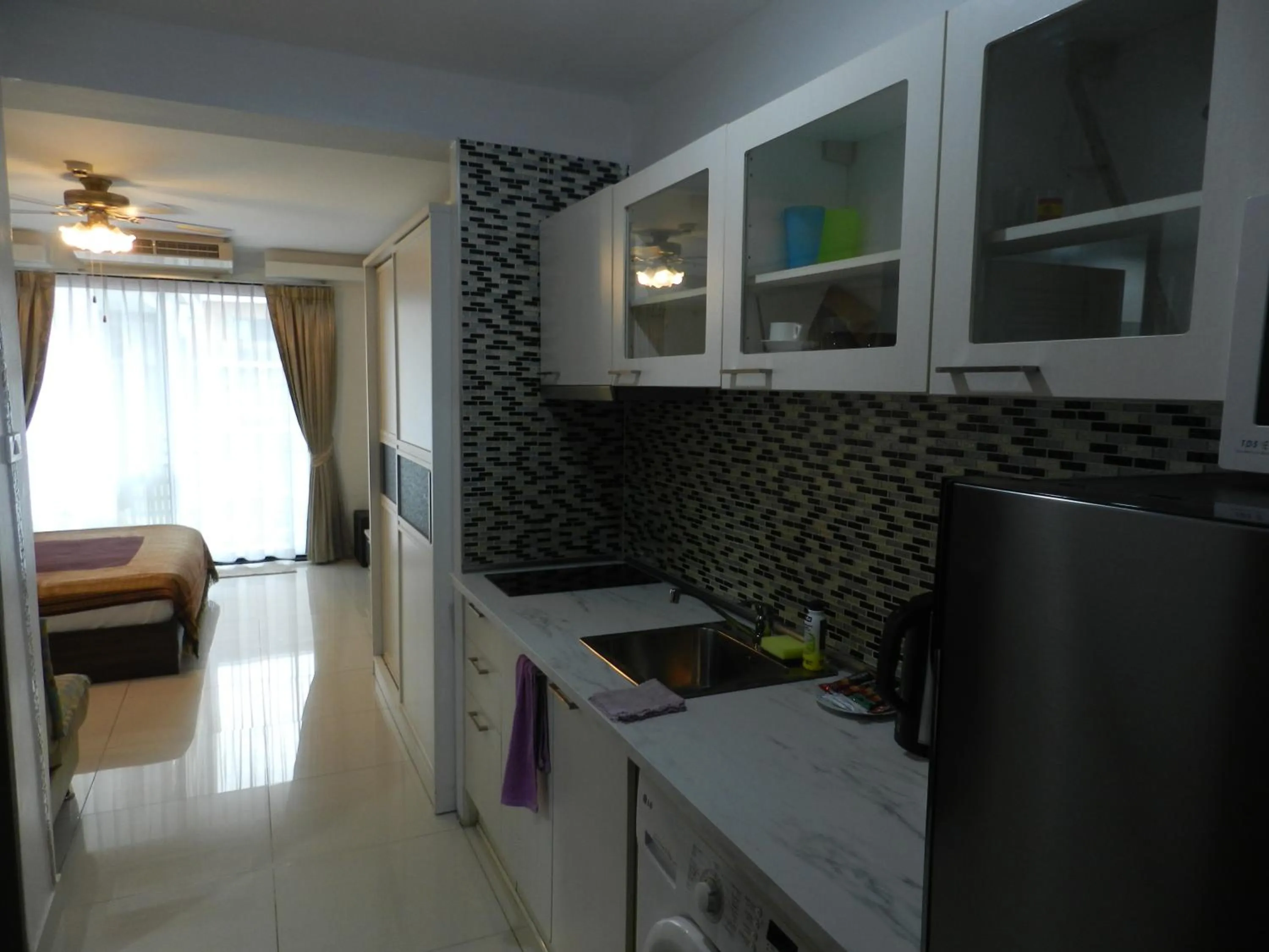 Kitchen or kitchenette, Bed in NEOcondo @ PATTAYA