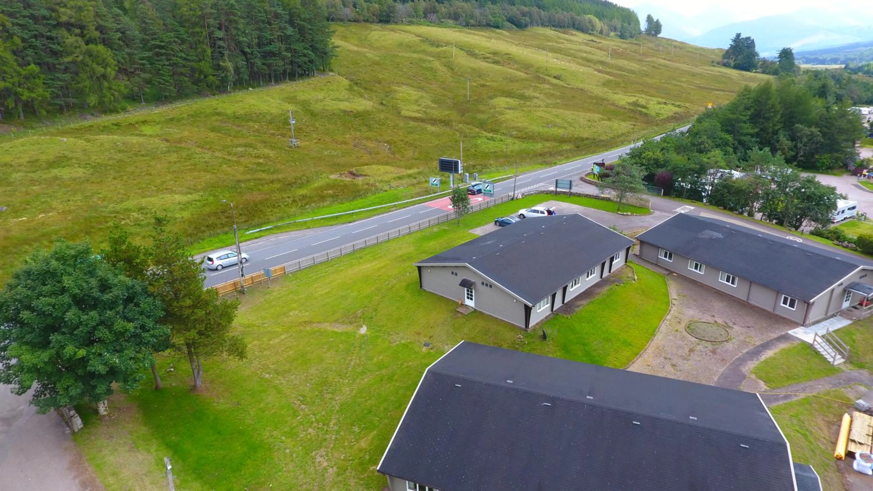 Bird's eye view in Tyndrum Lodges