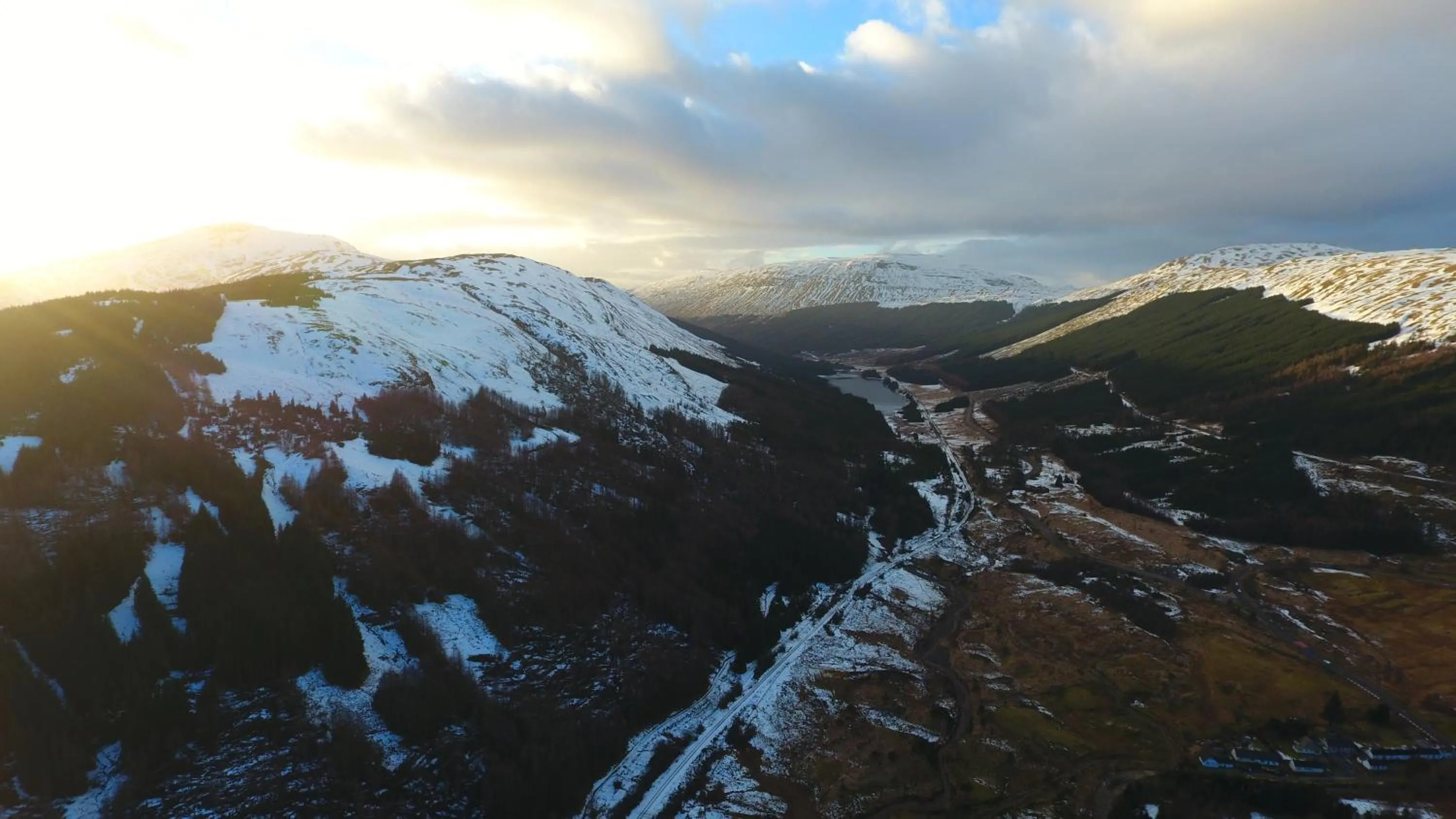 Natural landscape in Tyndrum Lodges